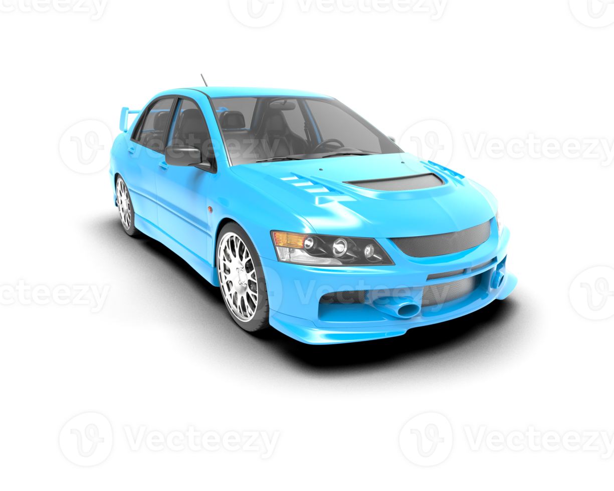 Realistic sport car isolated on background. 3d rendering - illustration png