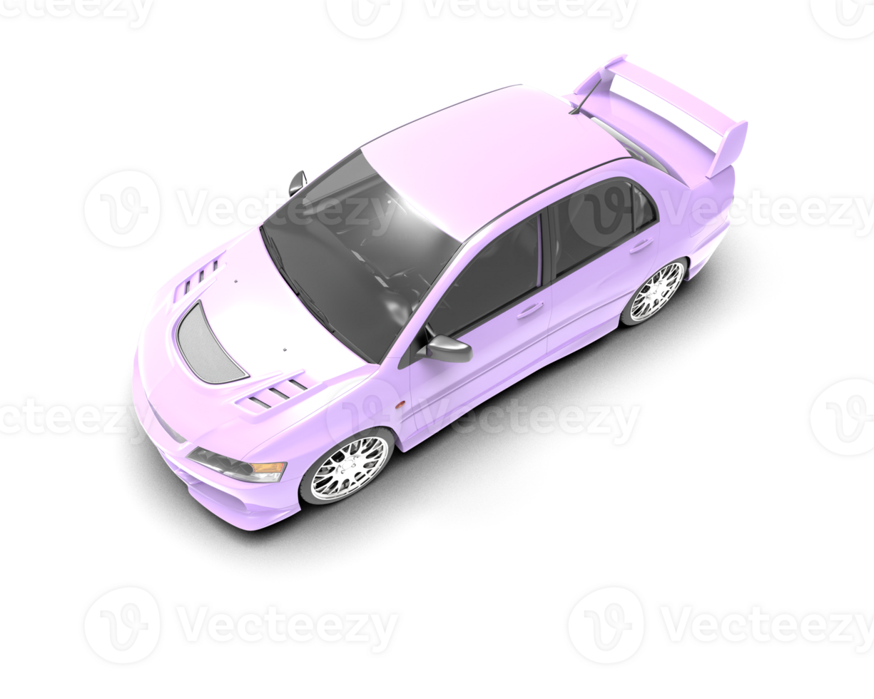 Realistic sport car isolated on background. 3d rendering - illustration png