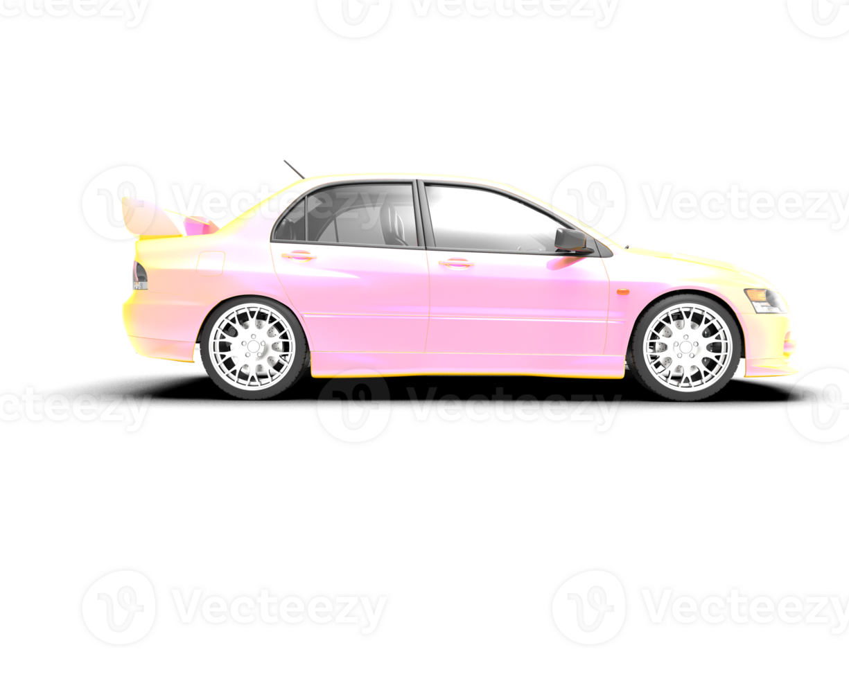 Realistic sport car isolated on background. 3d rendering - illustration png