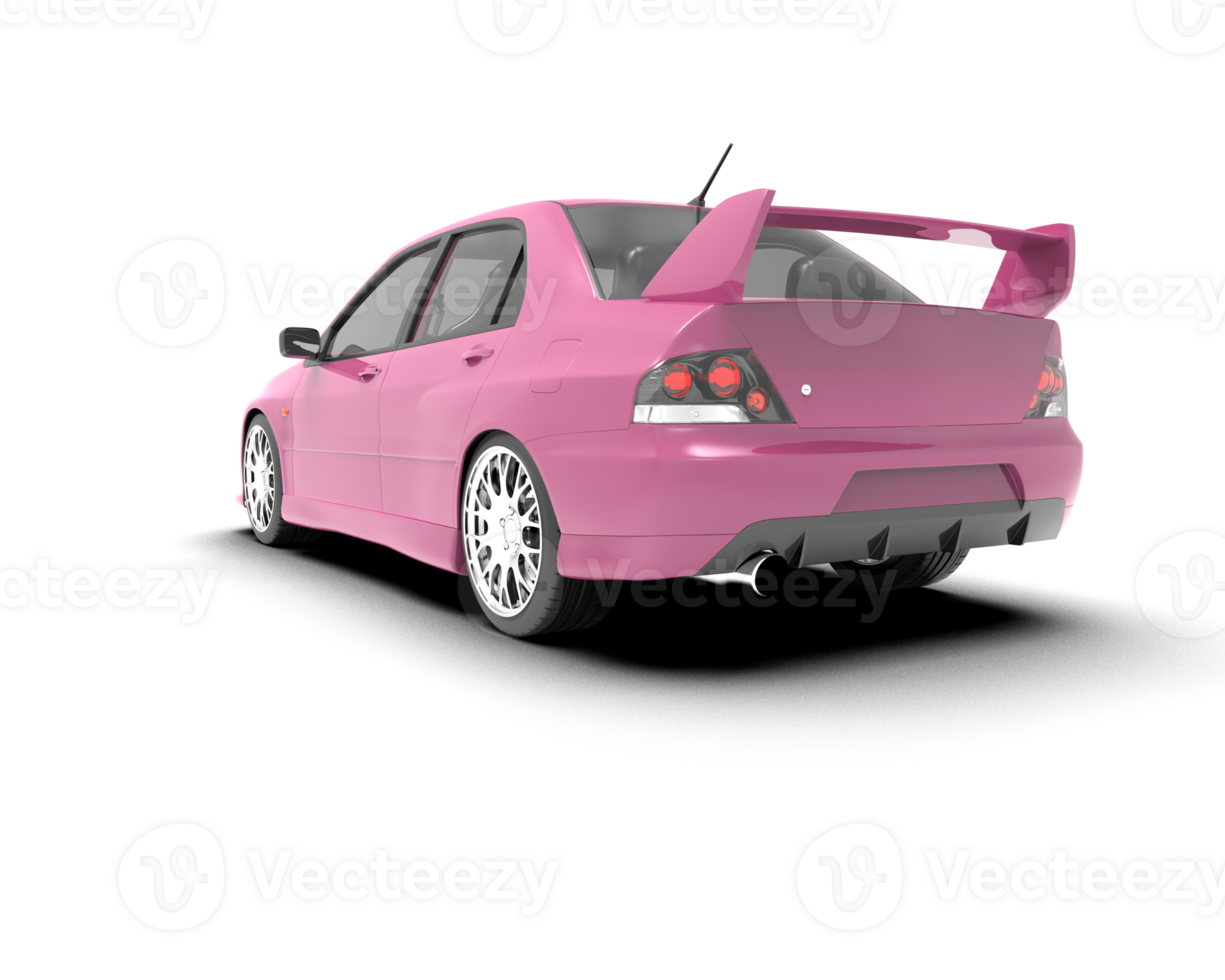 Realistic sport car isolated on background. 3d rendering - illustration png
