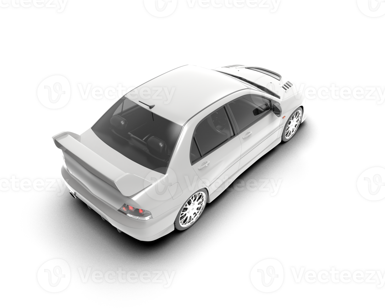 Realistic sport car isolated on background. 3d rendering - illustration png