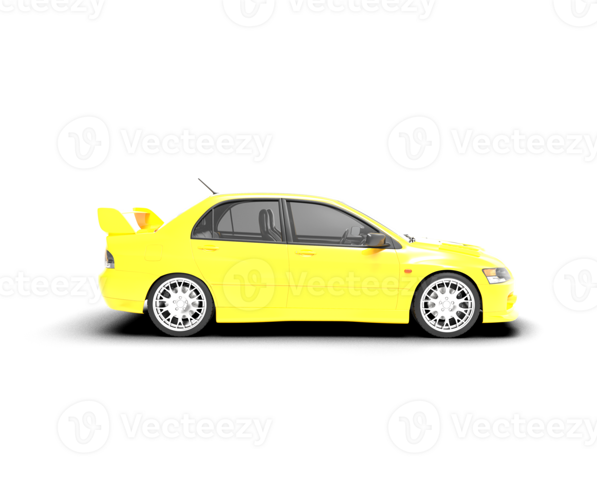 Realistic sport car isolated on background. 3d rendering - illustration png