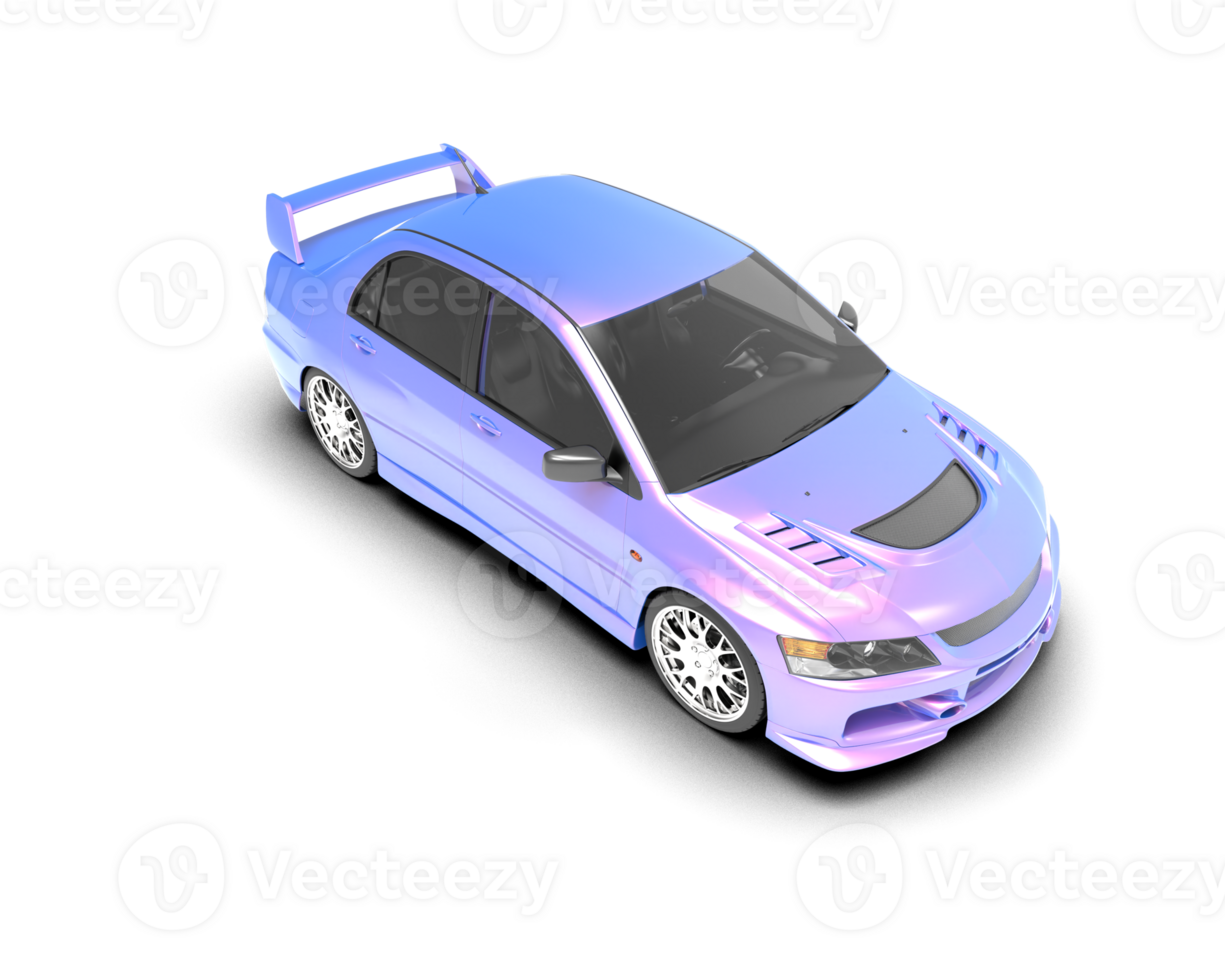 Realistic sport car isolated on background. 3d rendering - illustration png