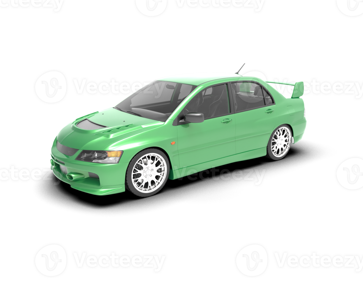 Realistic sport car isolated on background. 3d rendering - illustration png