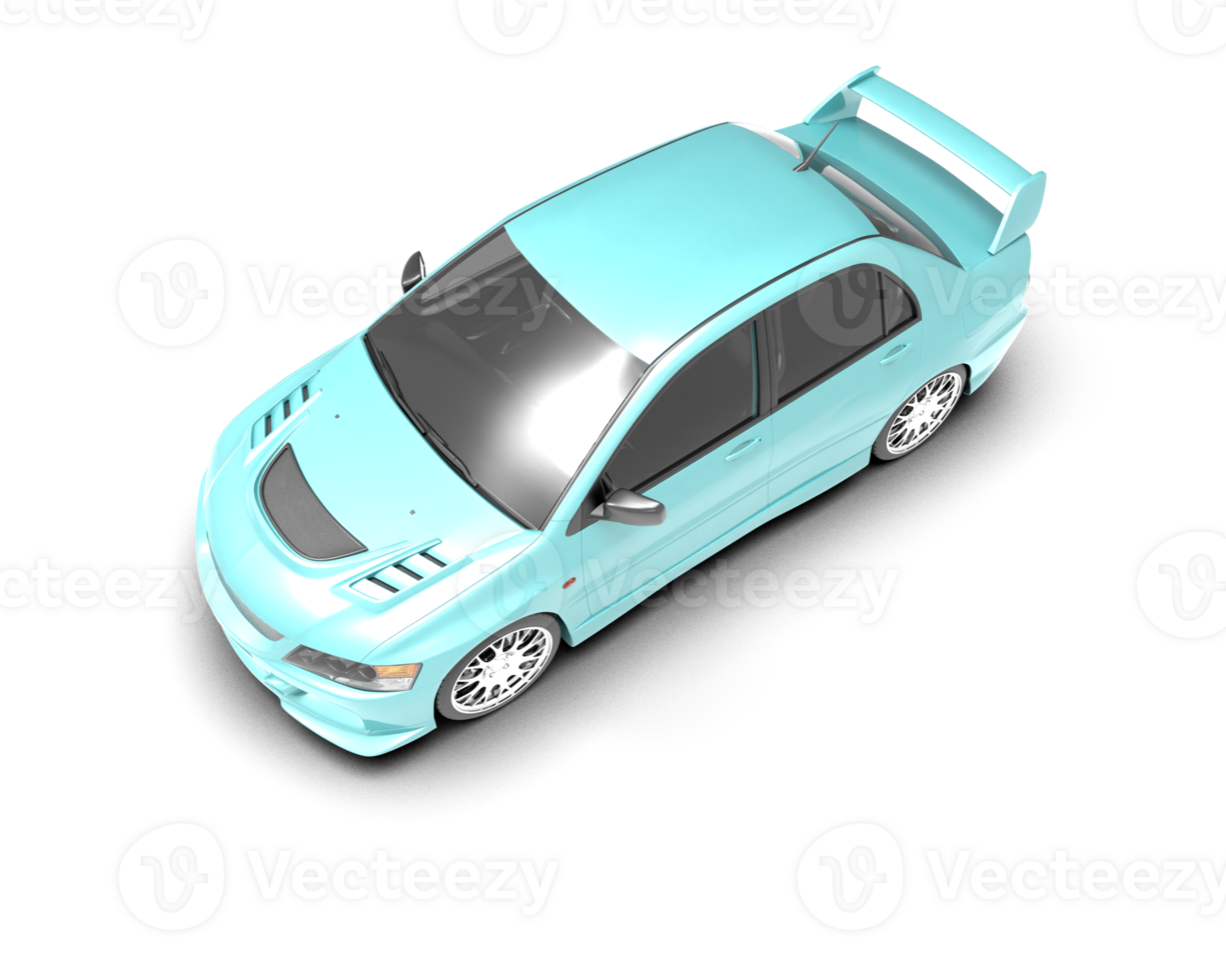 Realistic sport car isolated on background. 3d rendering - illustration png