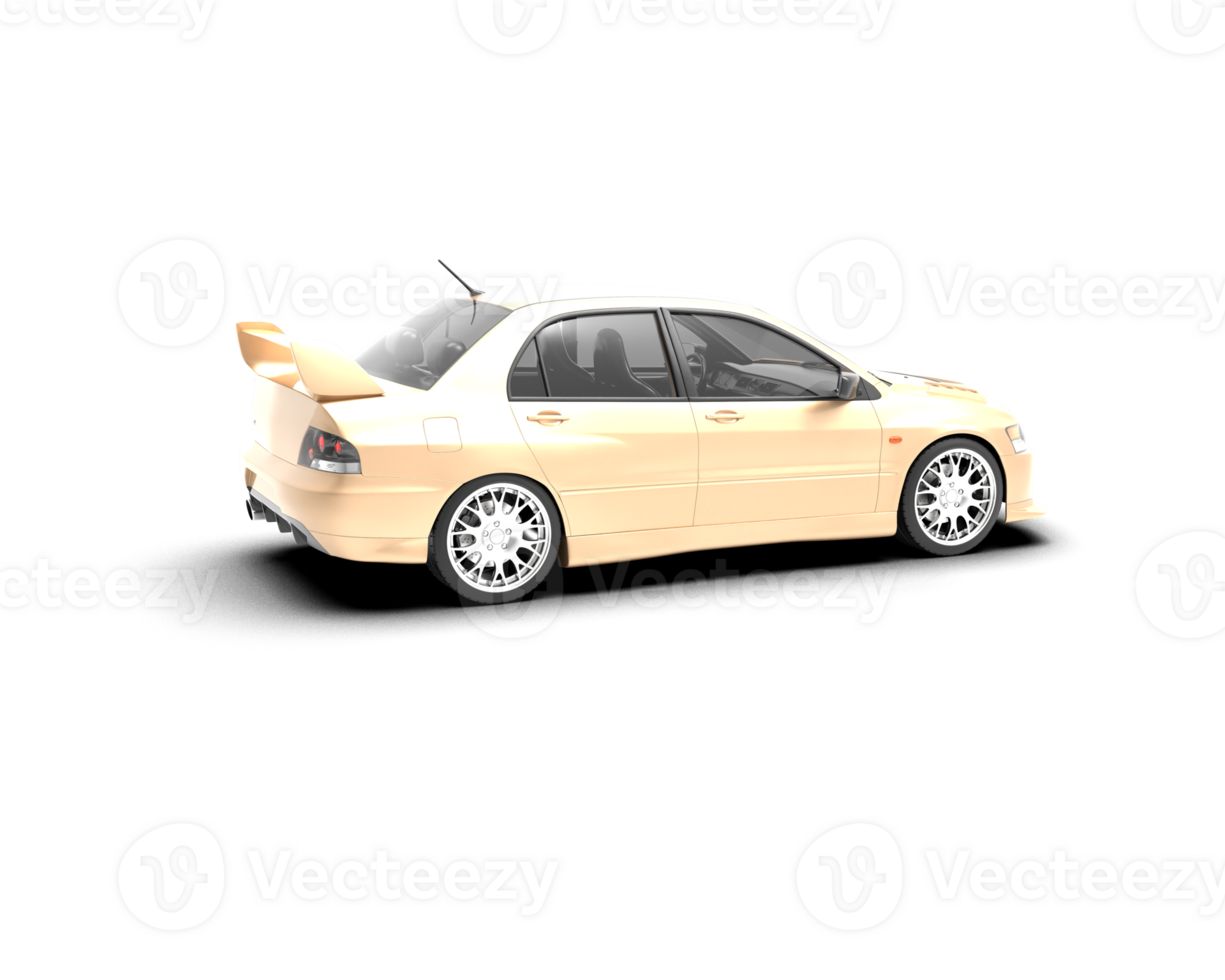 Realistic sport car isolated on background. 3d rendering - illustration png