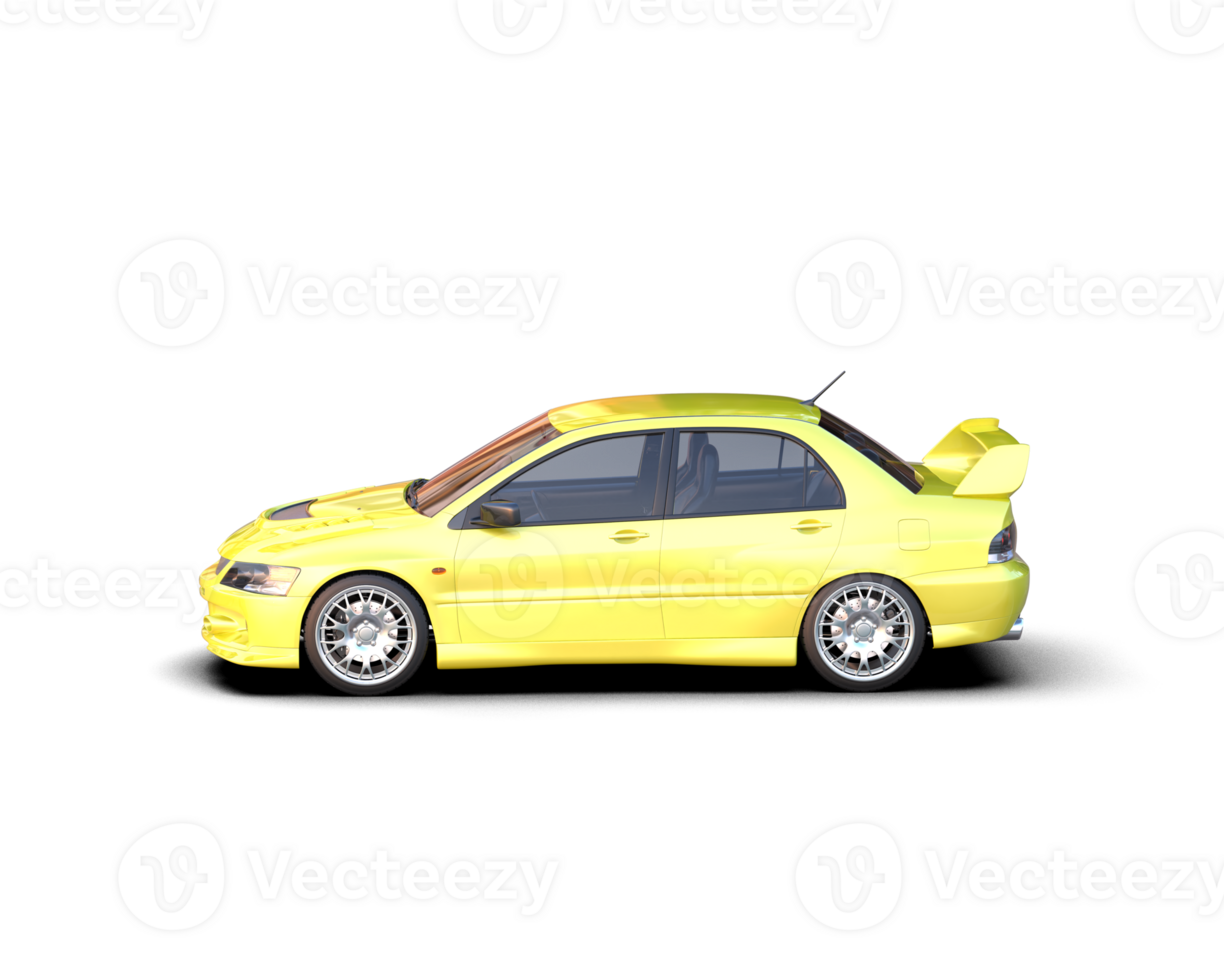 Realistic sport car isolated on background. 3d rendering - illustration png