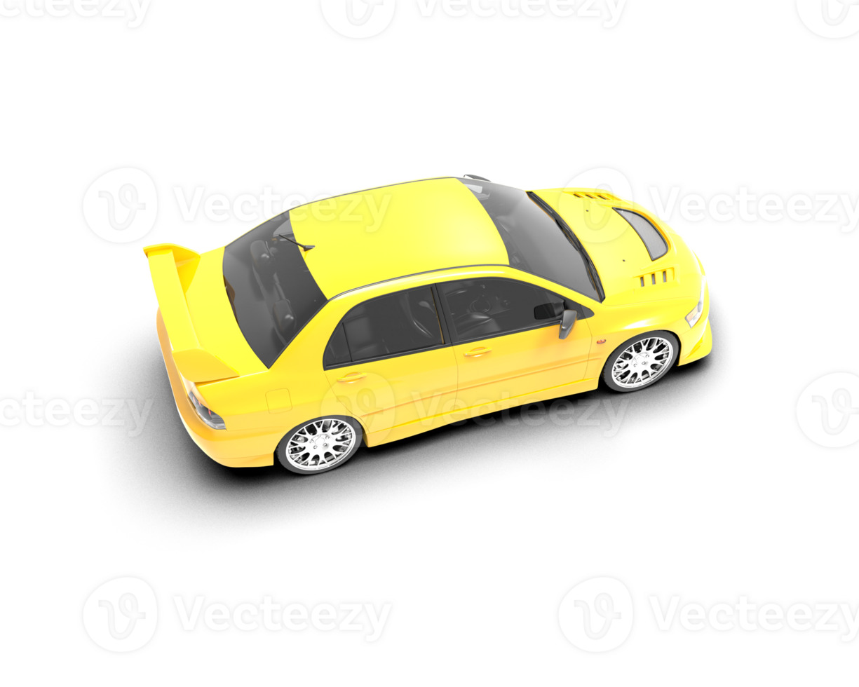 Realistic sport car isolated on background. 3d rendering - illustration png