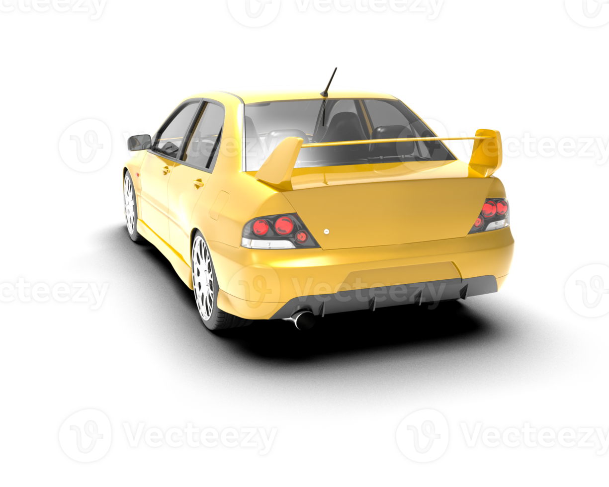 Realistic sport car isolated on background. 3d rendering - illustration png