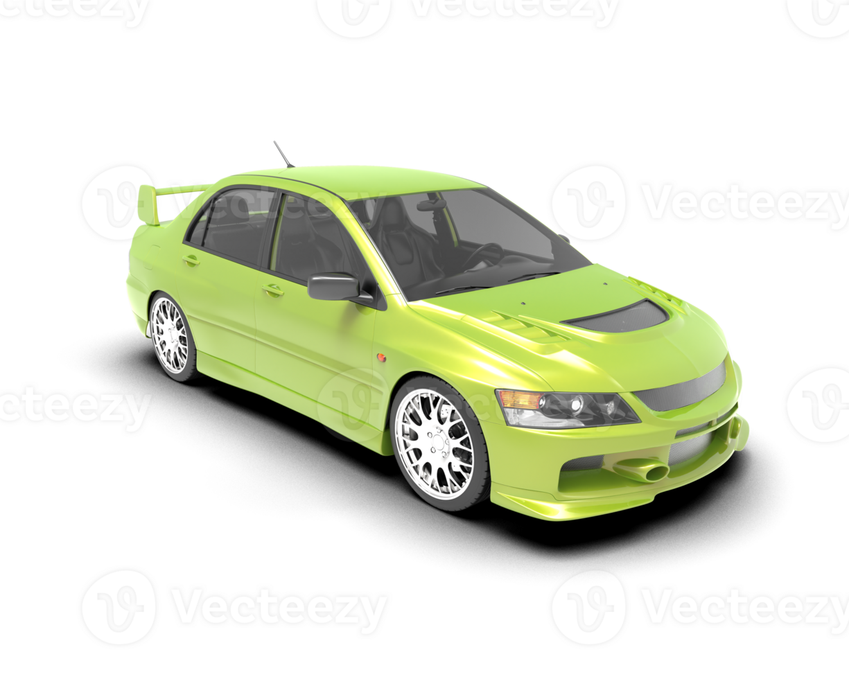 Realistic sport car isolated on background. 3d rendering - illustration png