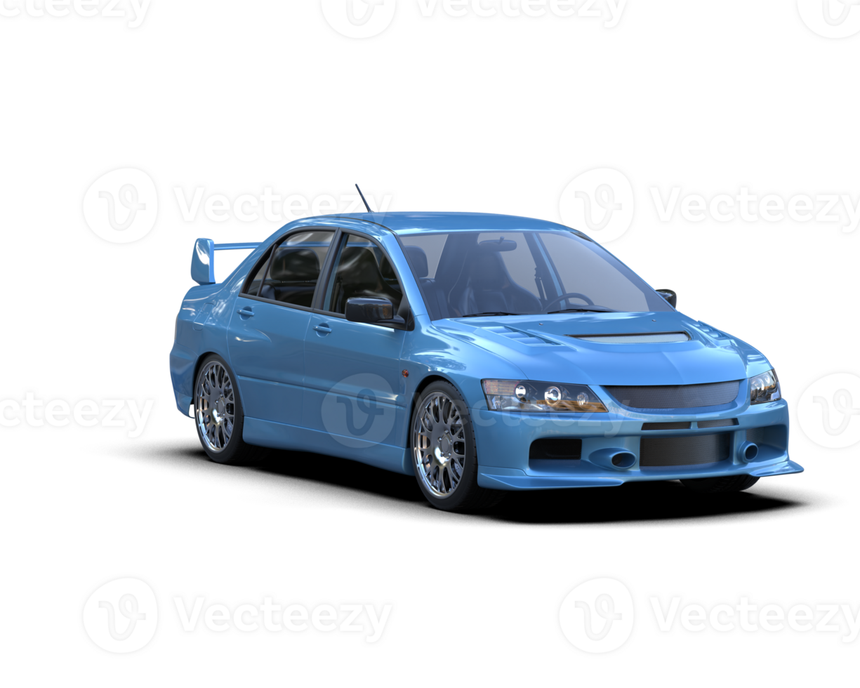 Realistic sport car isolated on background. 3d rendering - illustration png