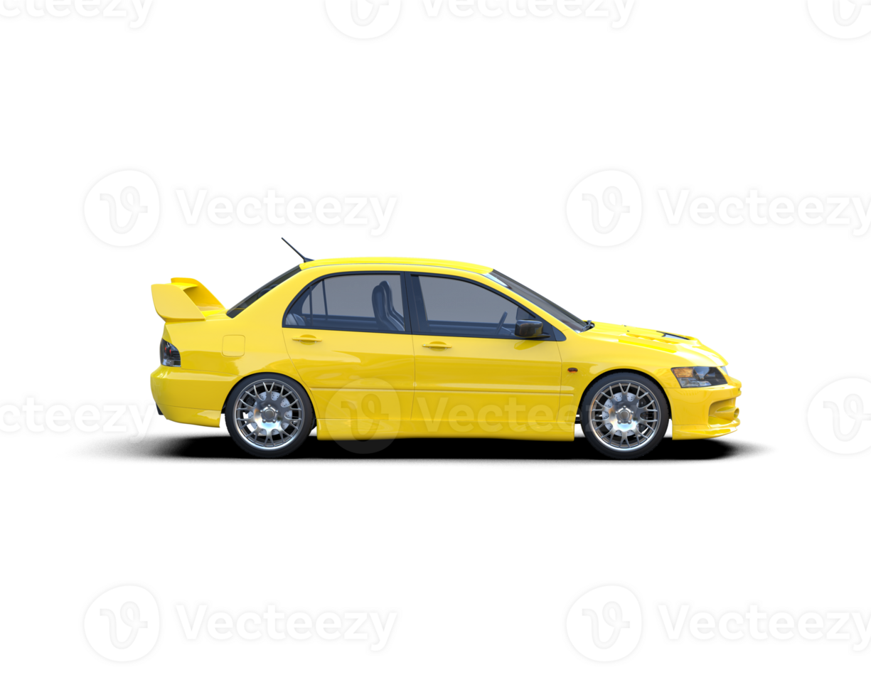 Realistic sport car isolated on background. 3d rendering - illustration png