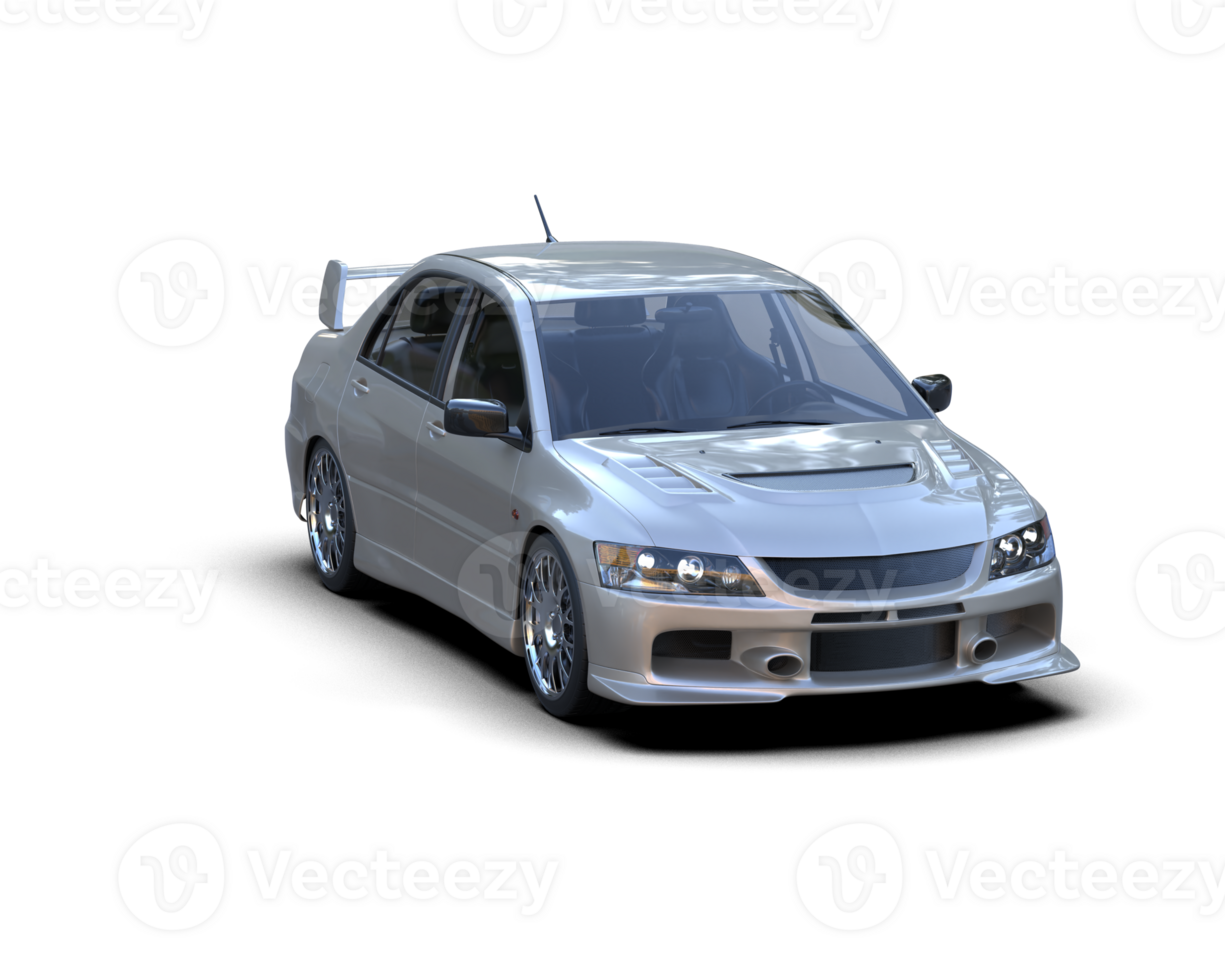 Realistic sport car isolated on background. 3d rendering - illustration png