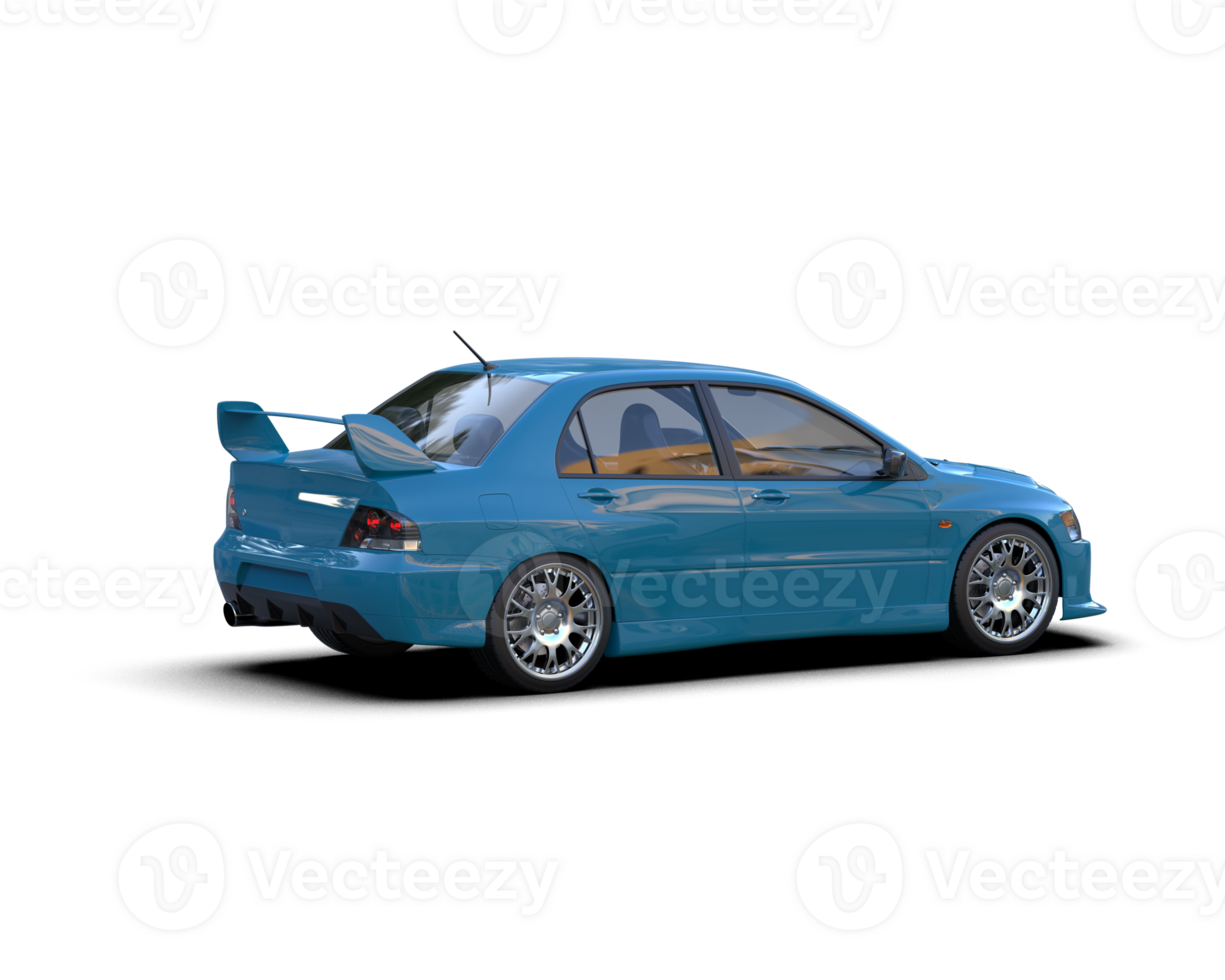 Realistic sport car isolated on background. 3d rendering - illustration png