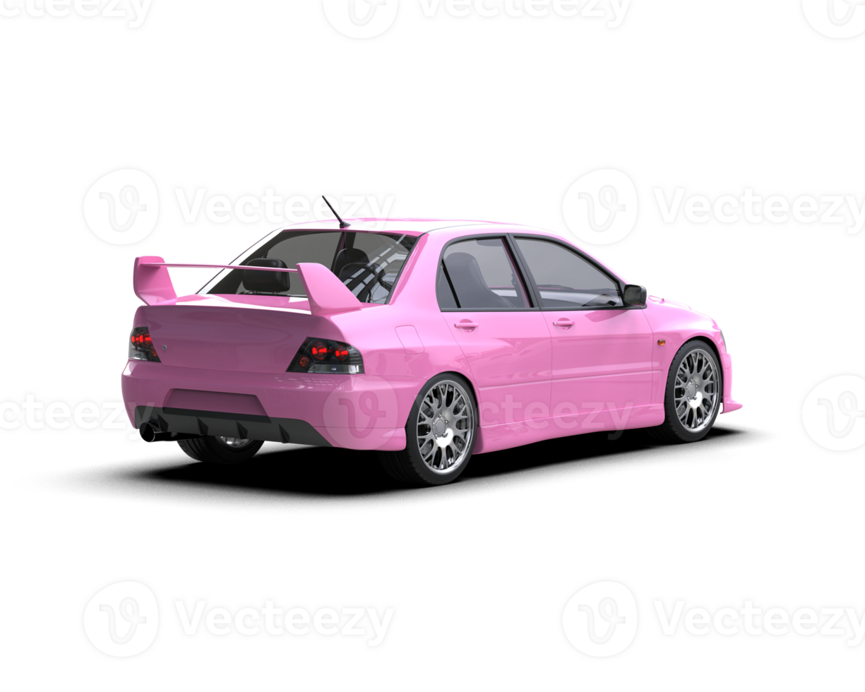 Realistic sport car isolated on background. 3d rendering - illustration png