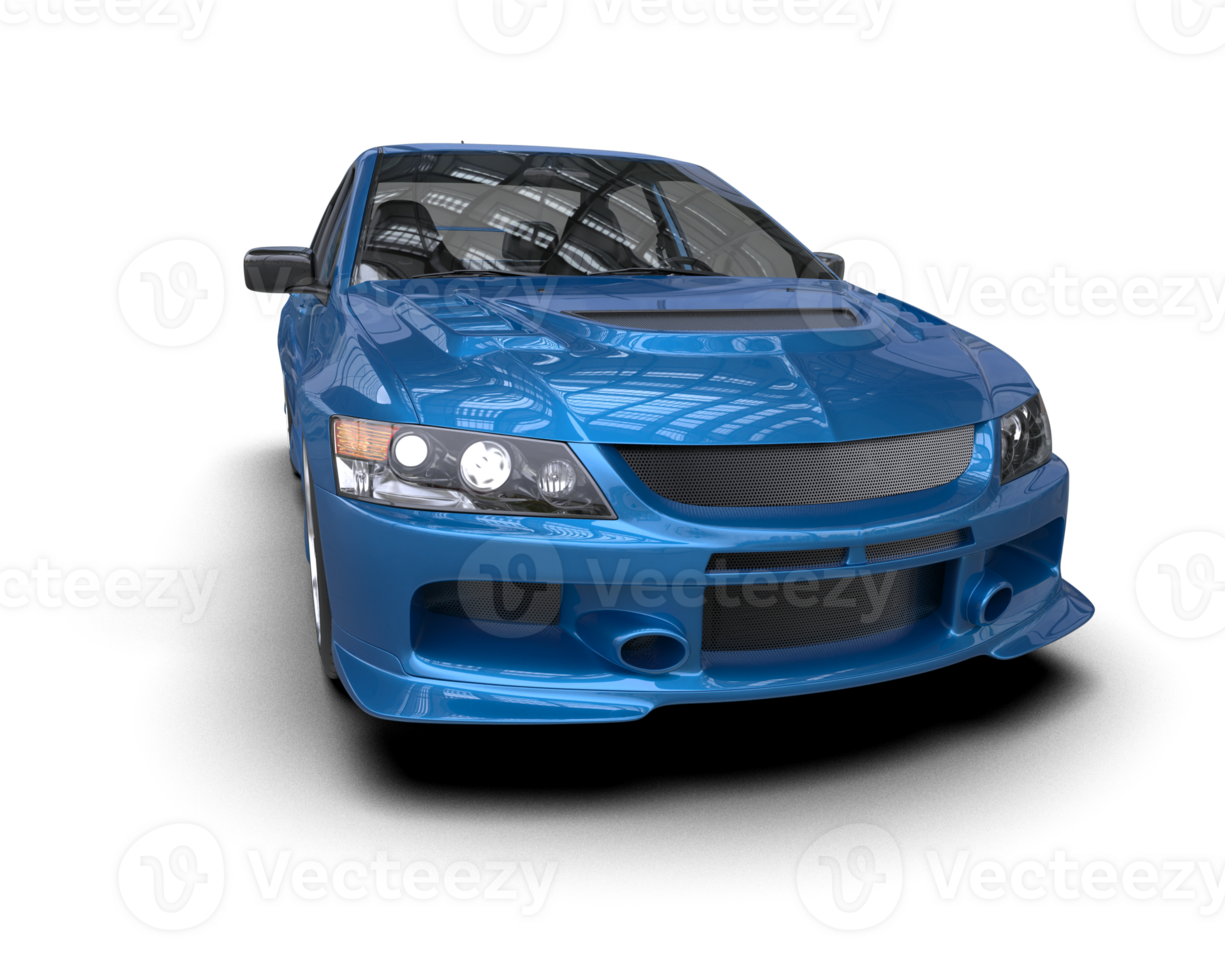 Realistic sport car isolated on background. 3d rendering - illustration png