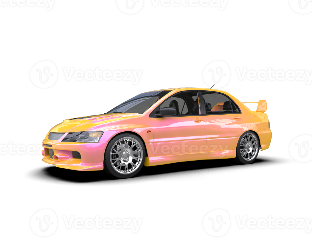 Realistic sport car isolated on background. 3d rendering - illustration png