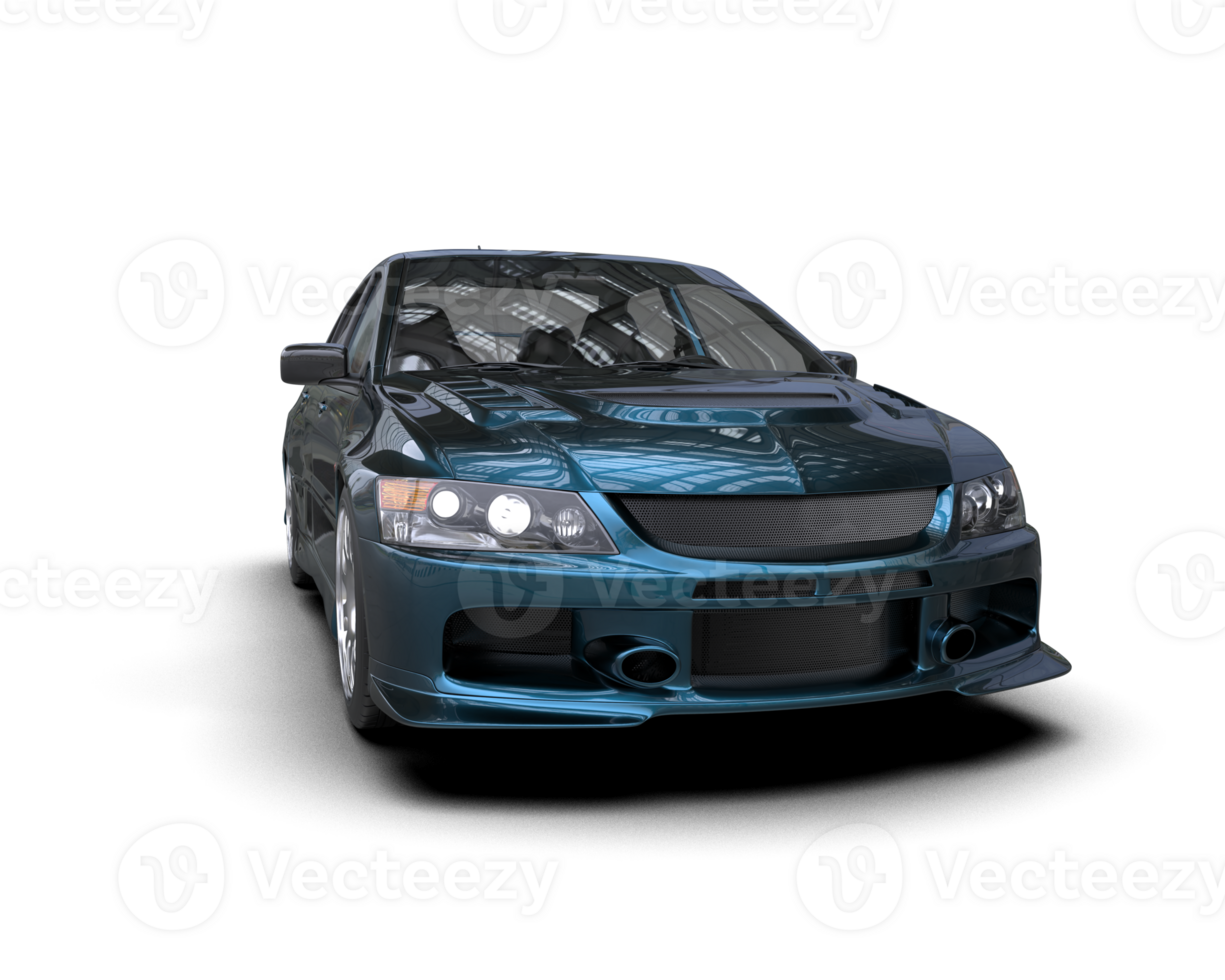 Realistic sport car isolated on background. 3d rendering - illustration png