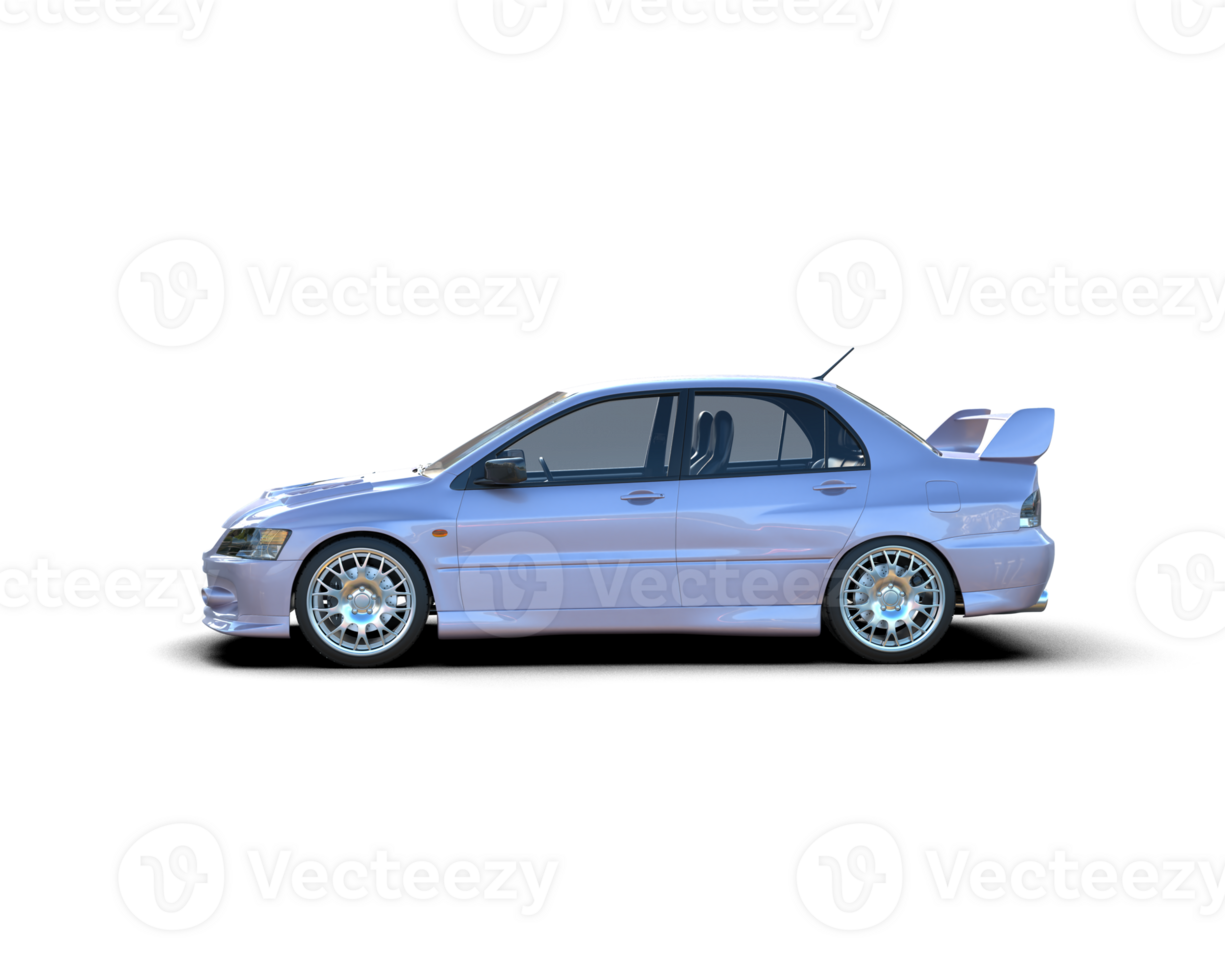 Realistic sport car isolated on background. 3d rendering - illustration png