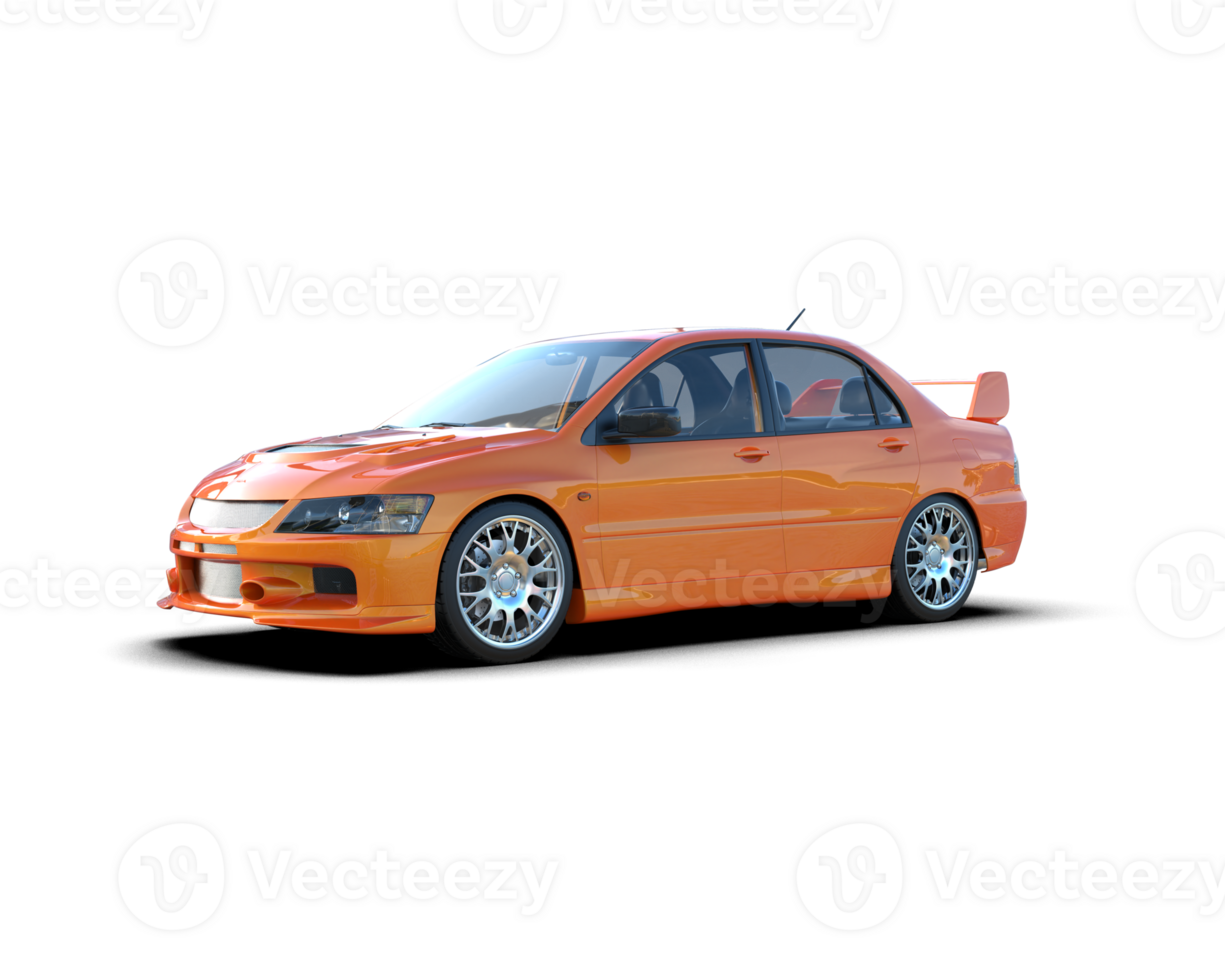 Realistic sport car isolated on background. 3d rendering - illustration png