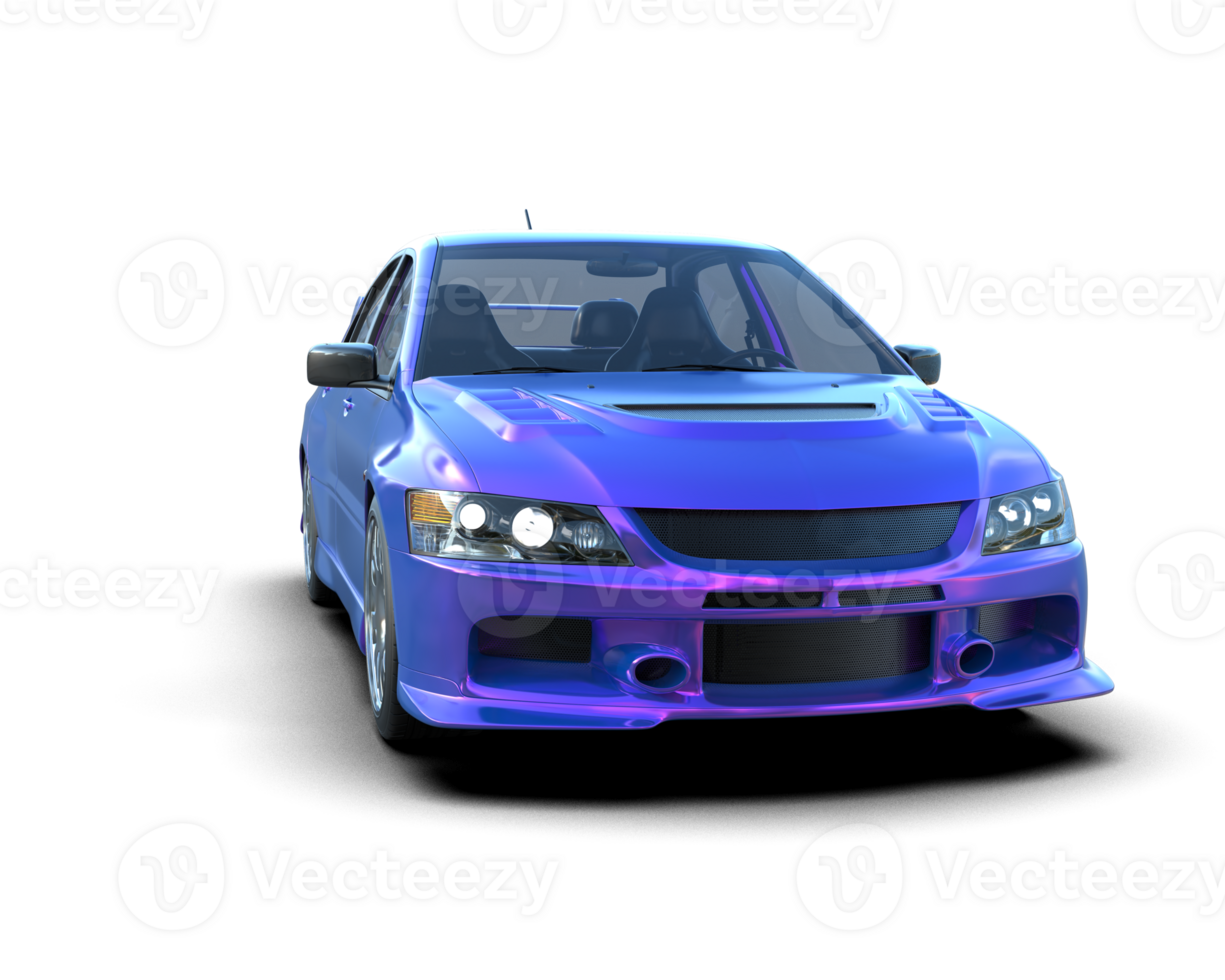 Realistic sport car isolated on background. 3d rendering - illustration png