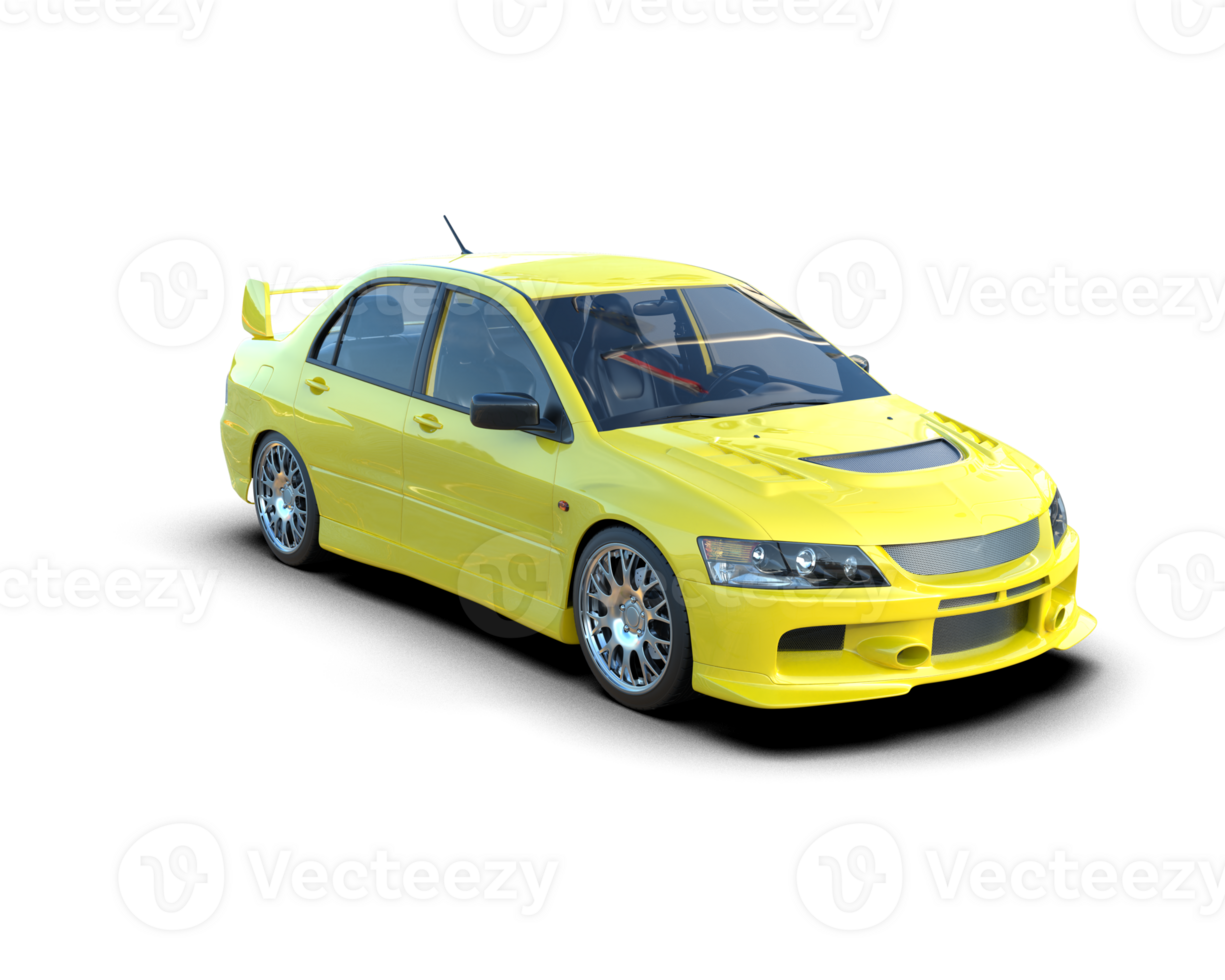Realistic sport car isolated on background. 3d rendering - illustration png