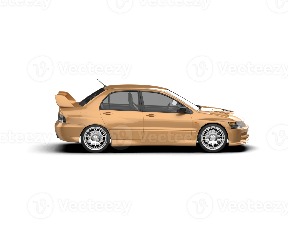 Realistic sport car isolated on background. 3d rendering - illustration png