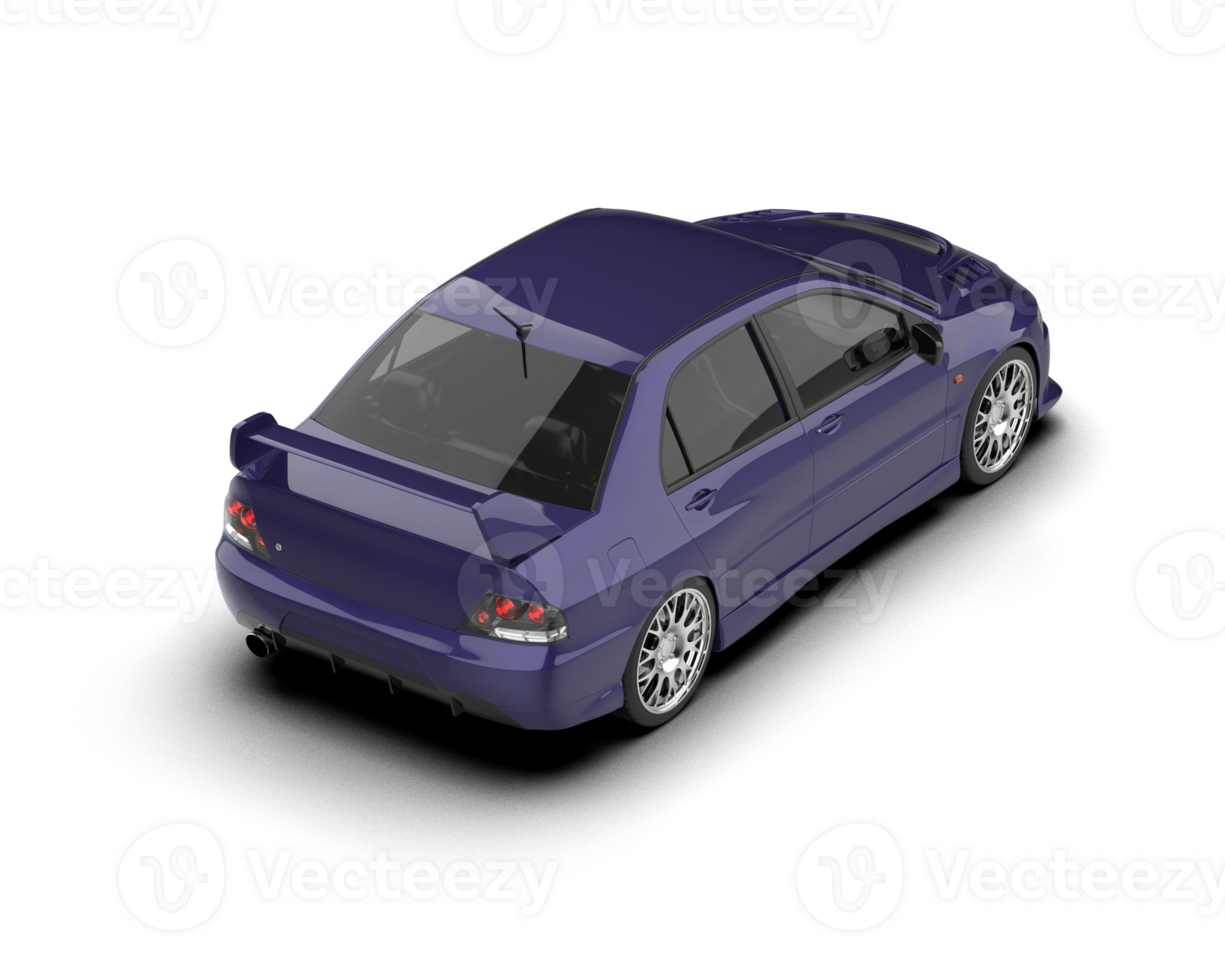 Realistic sport car isolated on background. 3d rendering - illustration png
