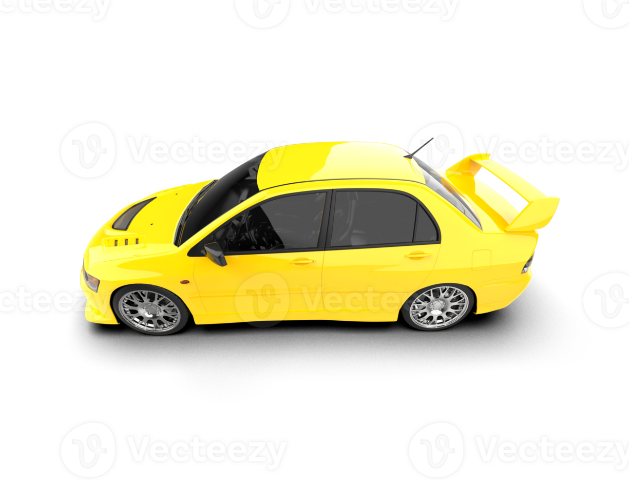 Realistic sport car isolated on background. 3d rendering - illustration png