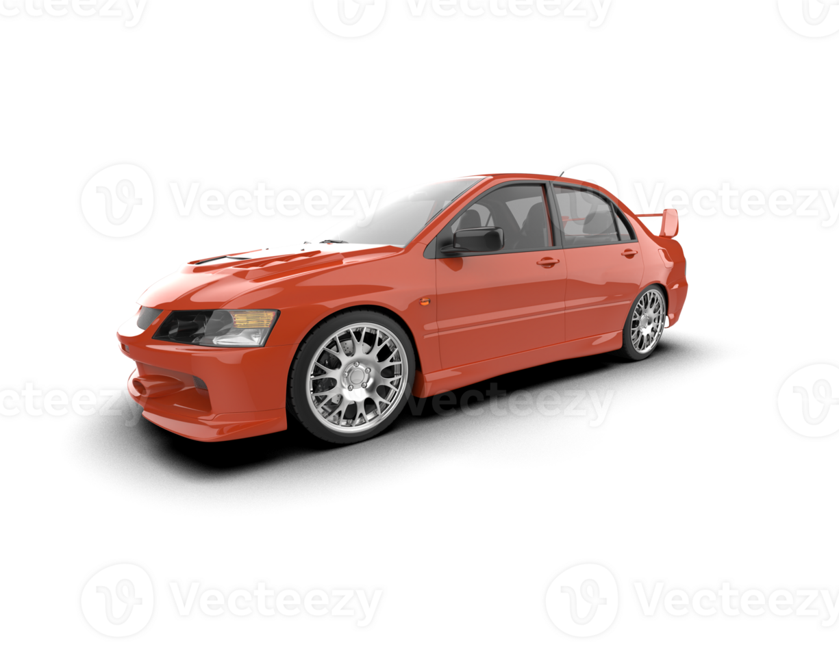 Realistic sport car isolated on background. 3d rendering - illustration png