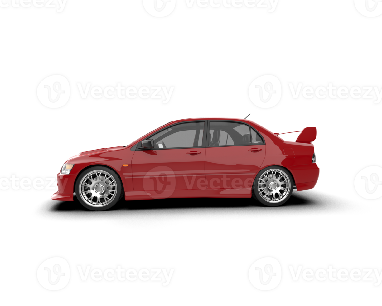 Realistic sport car isolated on background. 3d rendering - illustration png
