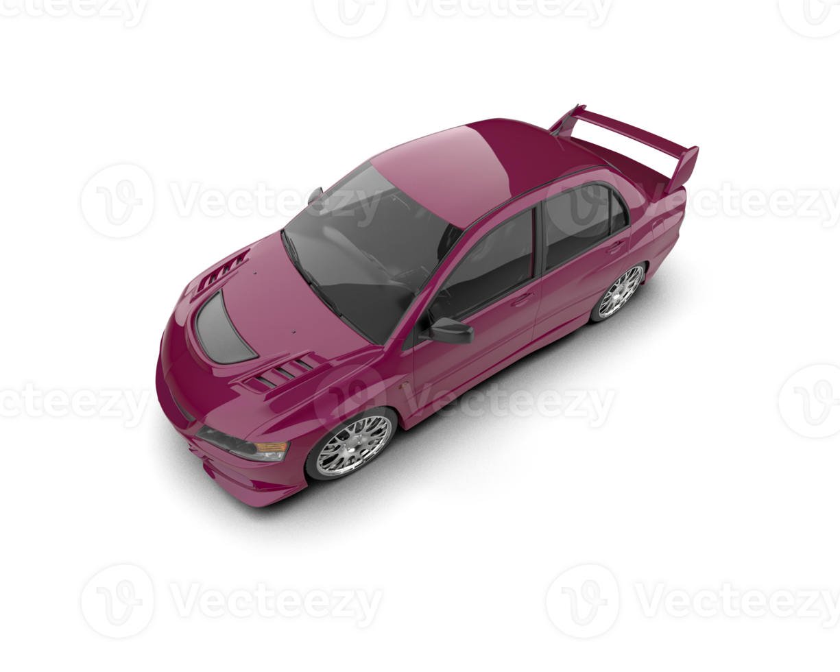 Realistic sport car isolated on background. 3d rendering - illustration png