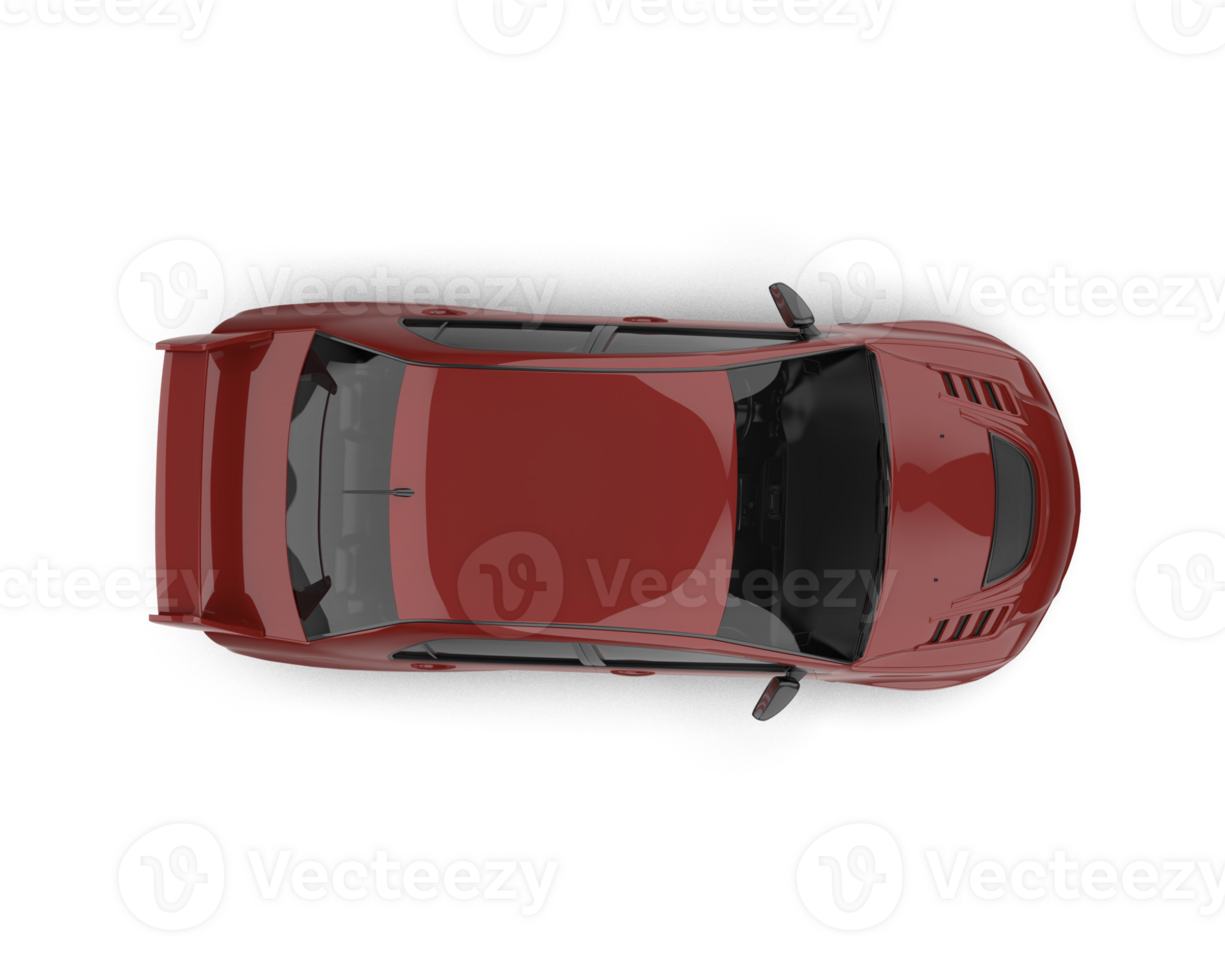Realistic sport car isolated on background. 3d rendering - illustration png
