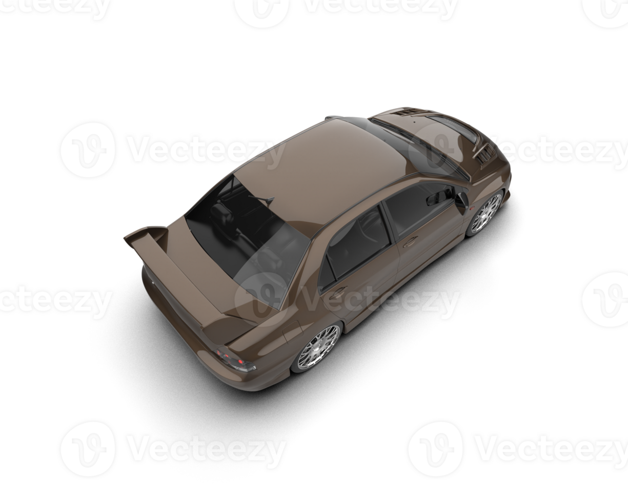 Realistic sport car isolated on background. 3d rendering - illustration png