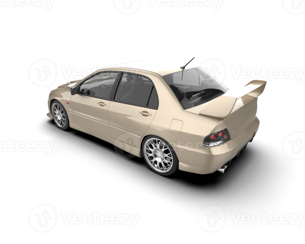 Realistic sport car isolated on background. 3d rendering - illustration png