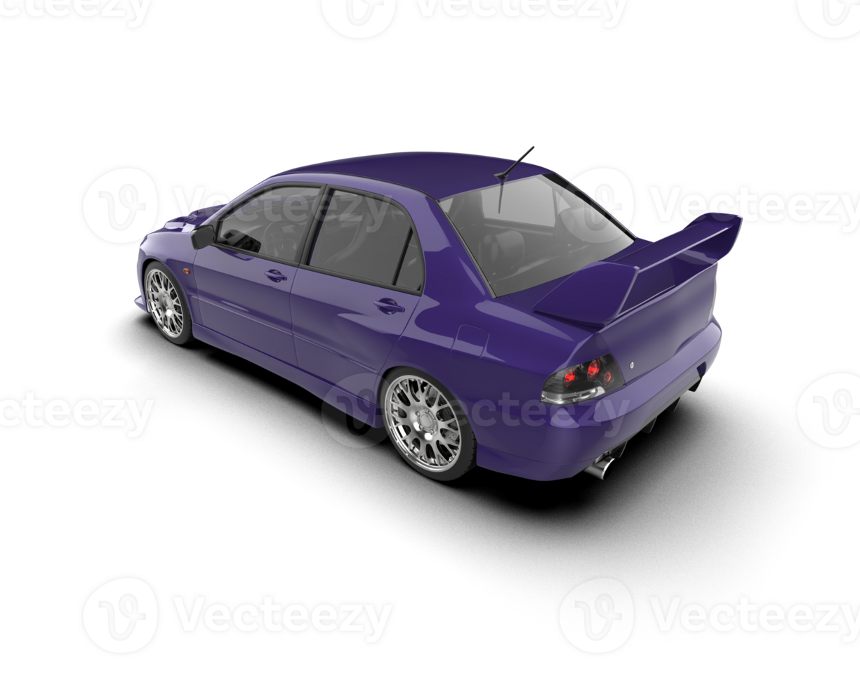 Realistic sport car isolated on background. 3d rendering - illustration png
