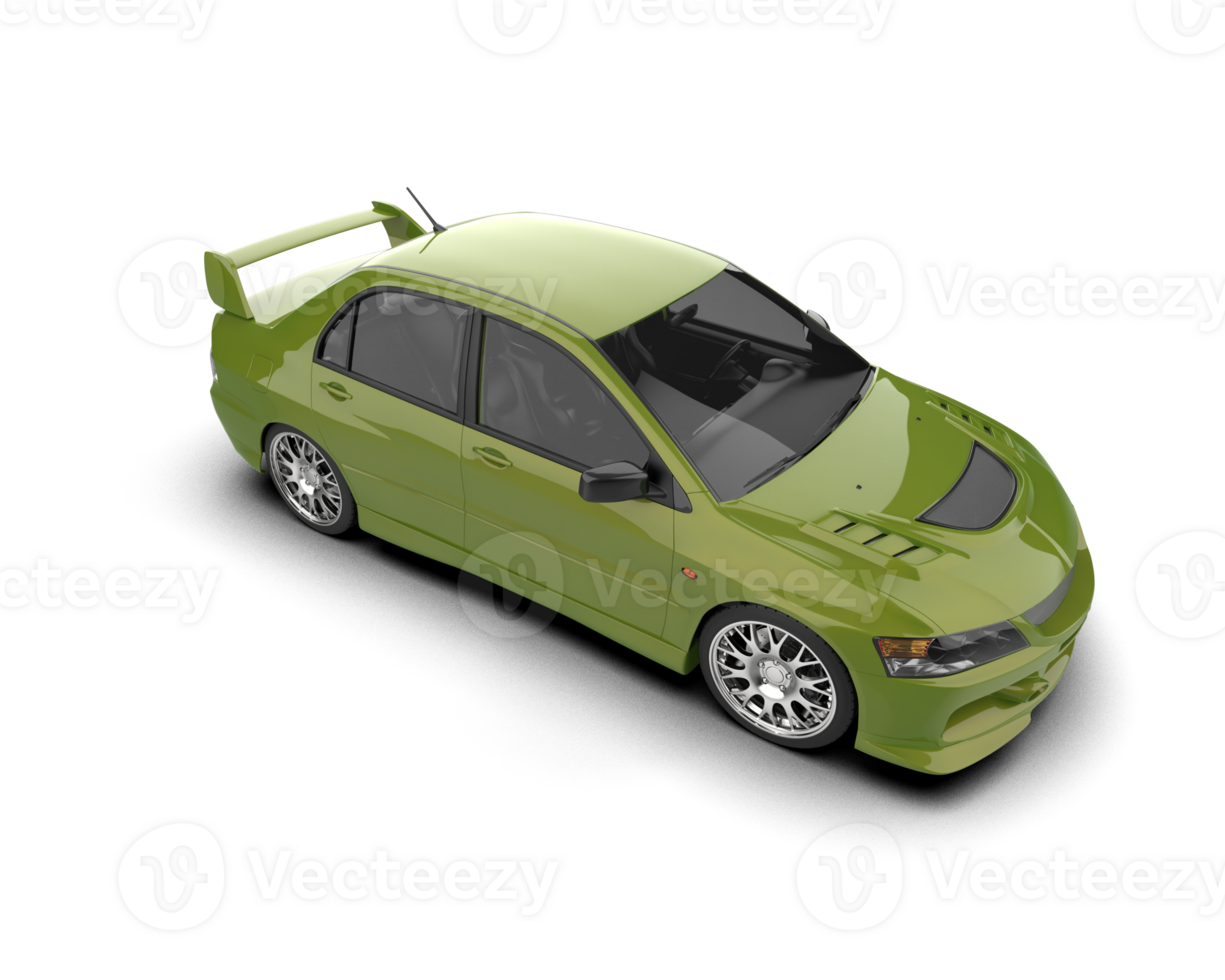 Realistic sport car isolated on background. 3d rendering - illustration png