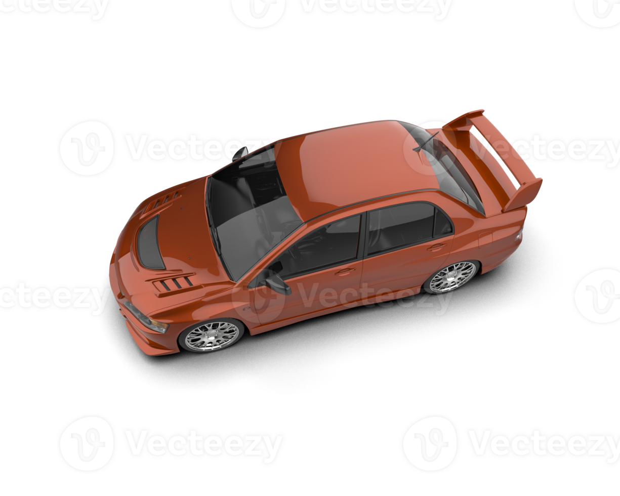 Realistic sport car isolated on background. 3d rendering - illustration png