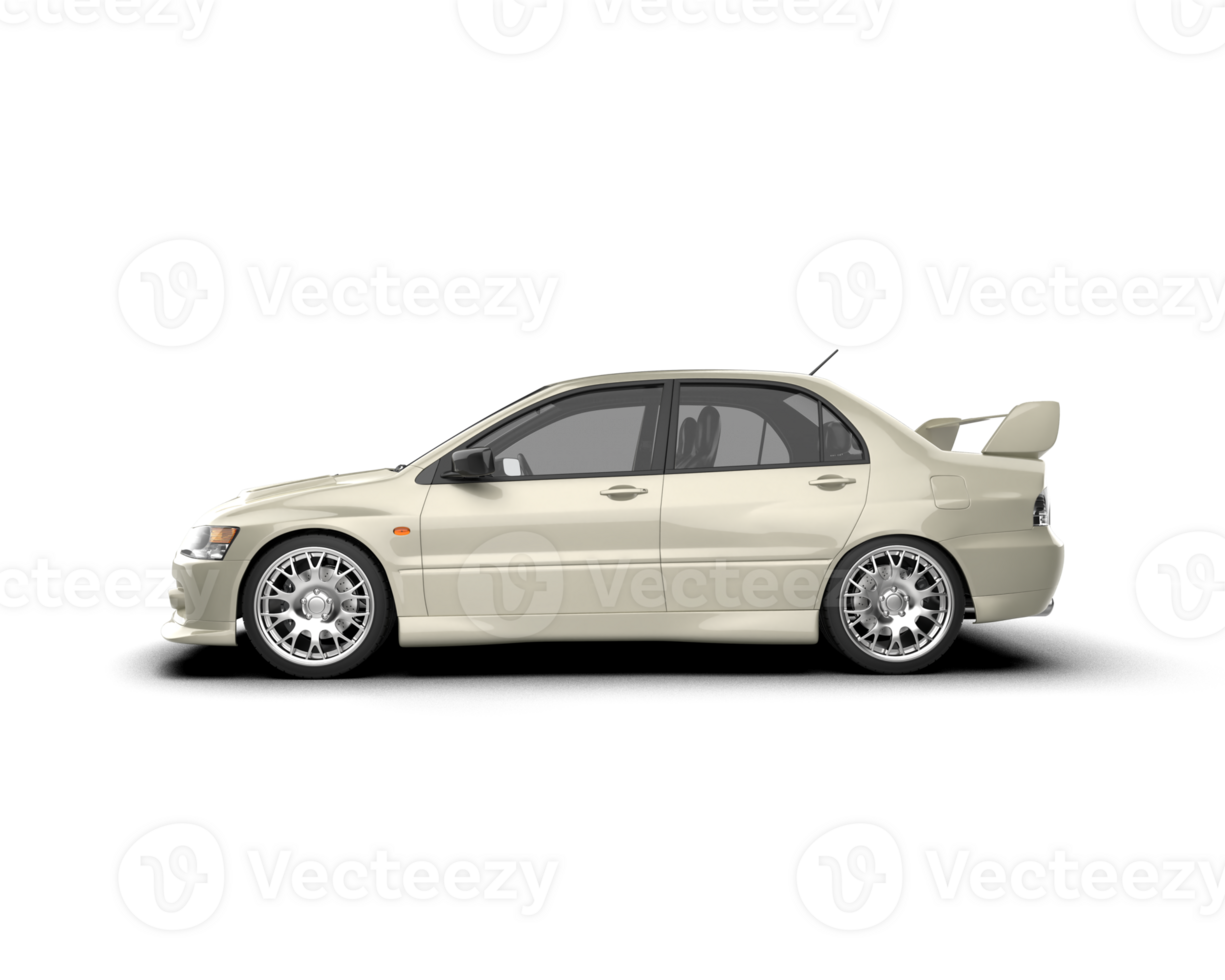 Realistic sport car isolated on background. 3d rendering - illustration png