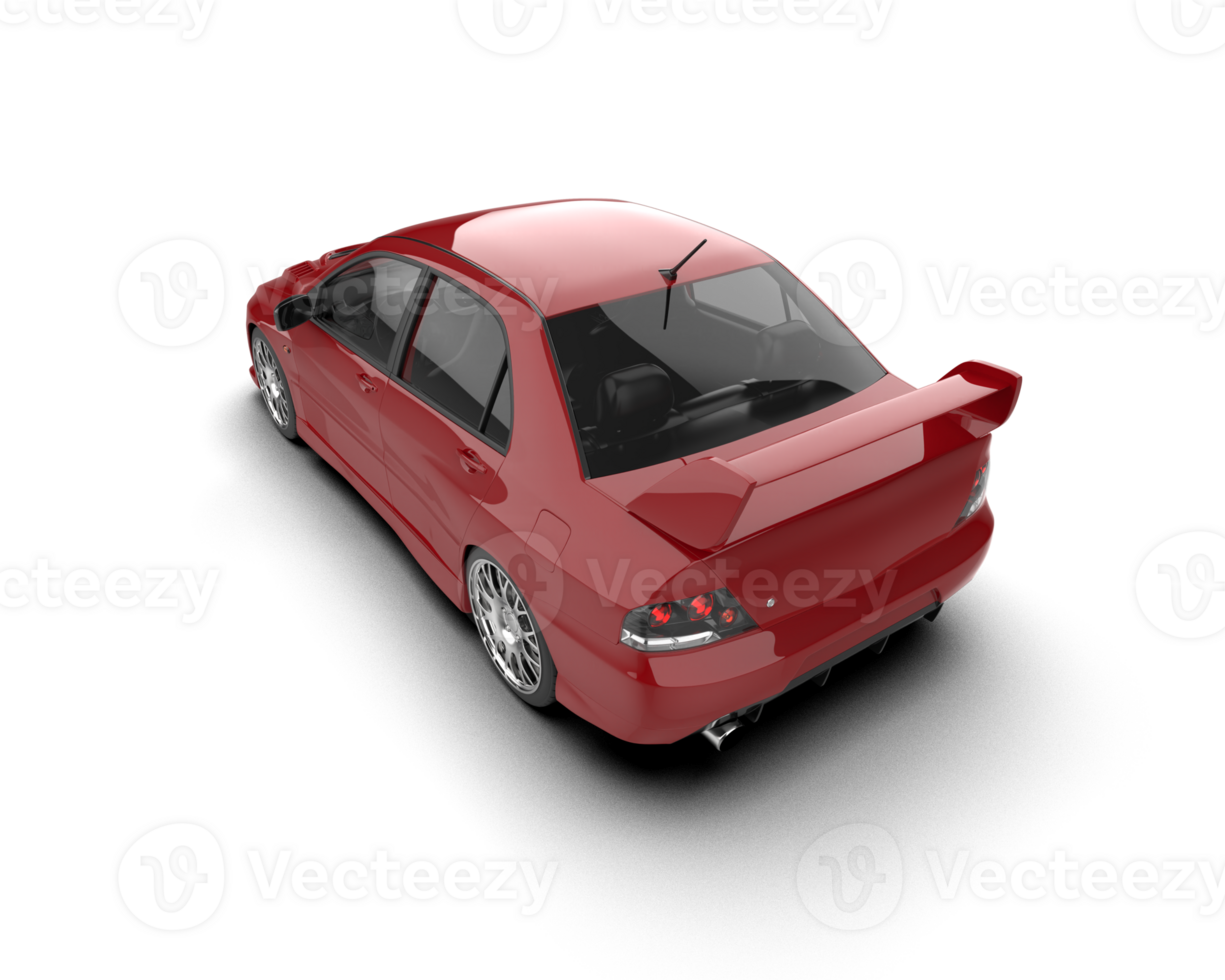 Realistic sport car isolated on background. 3d rendering - illustration png