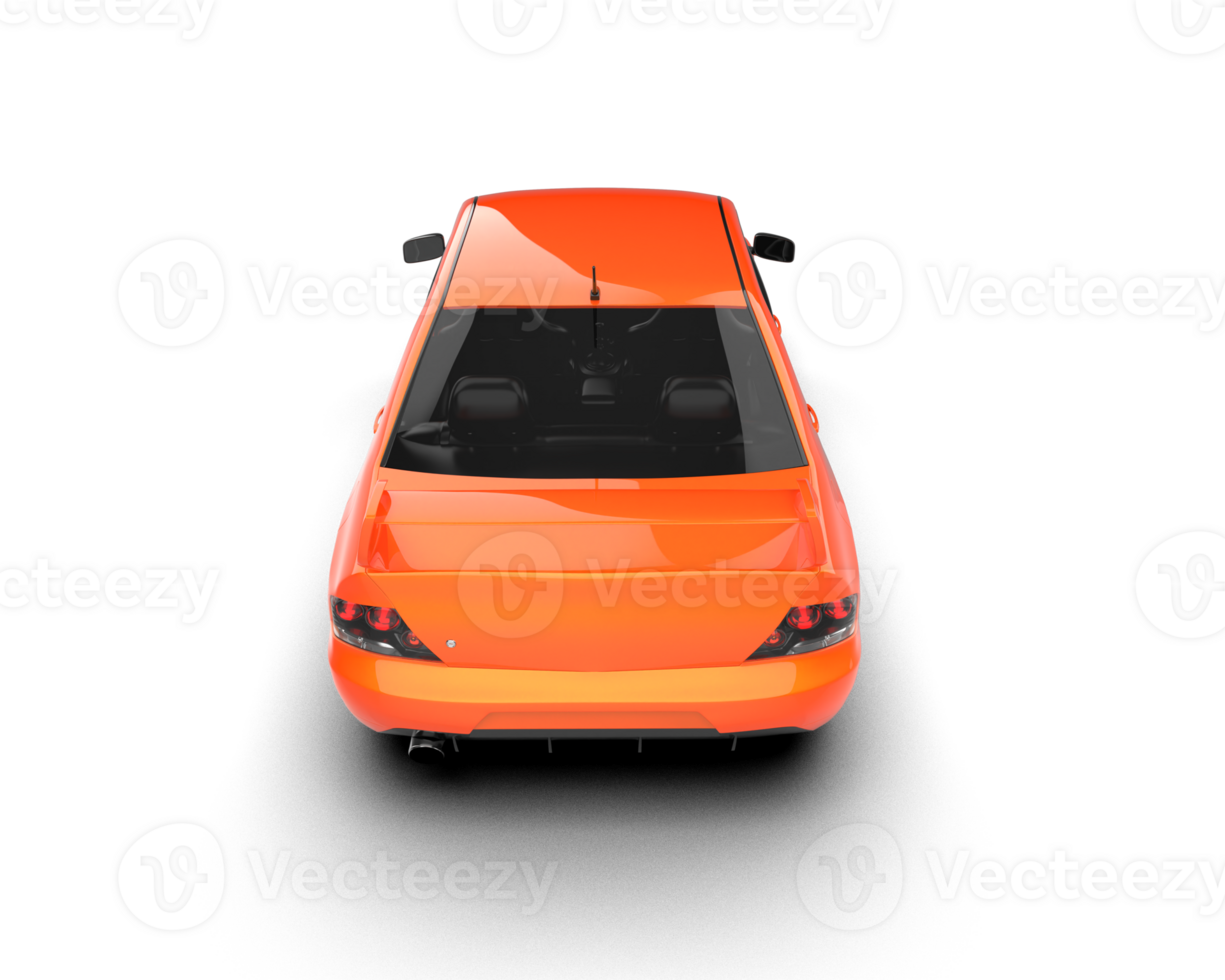 Realistic sport car isolated on background. 3d rendering - illustration png