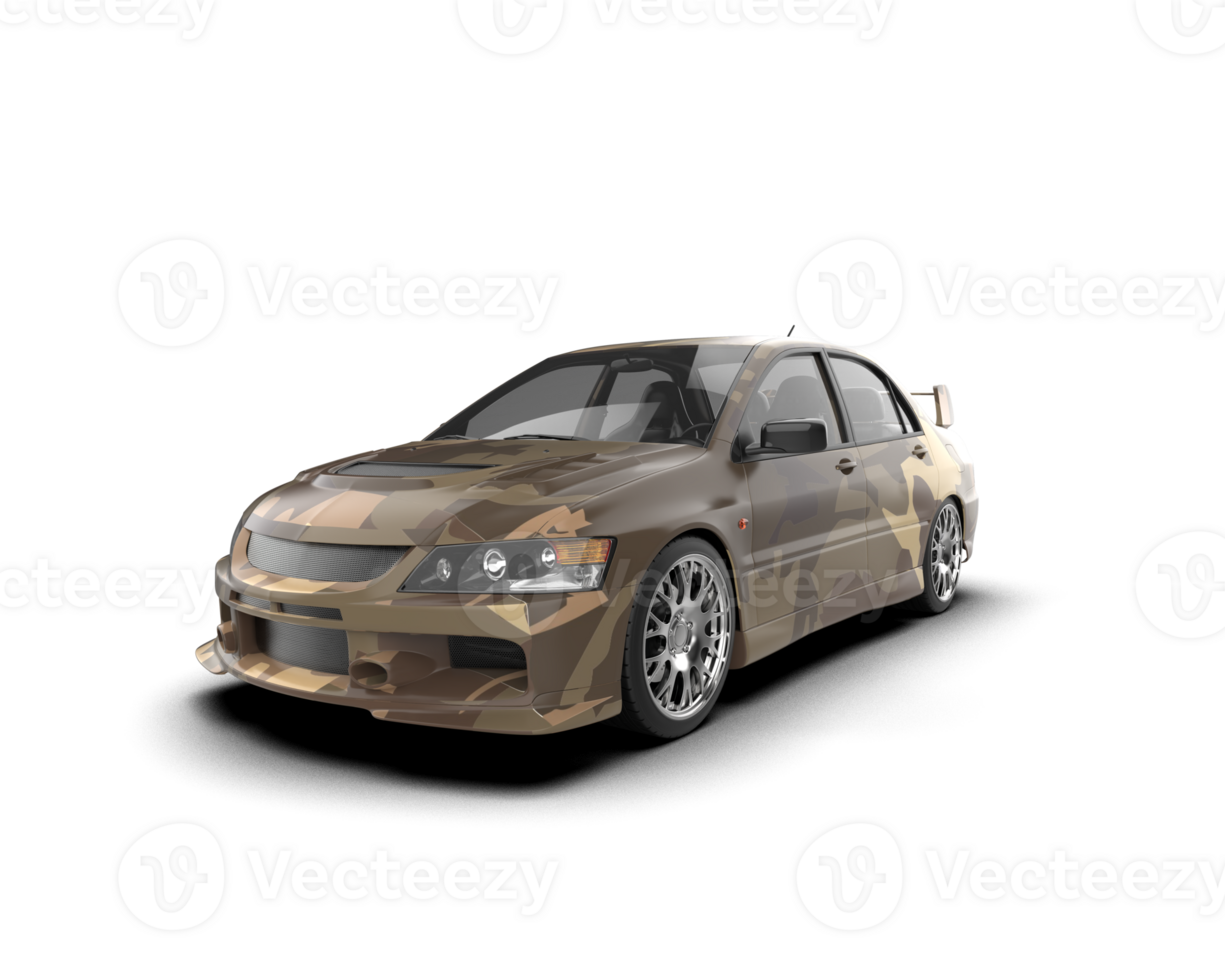 Realistic sport car isolated on background. 3d rendering - illustration png