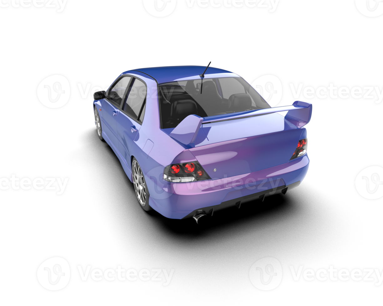 Realistic sport car isolated on background. 3d rendering - illustration png