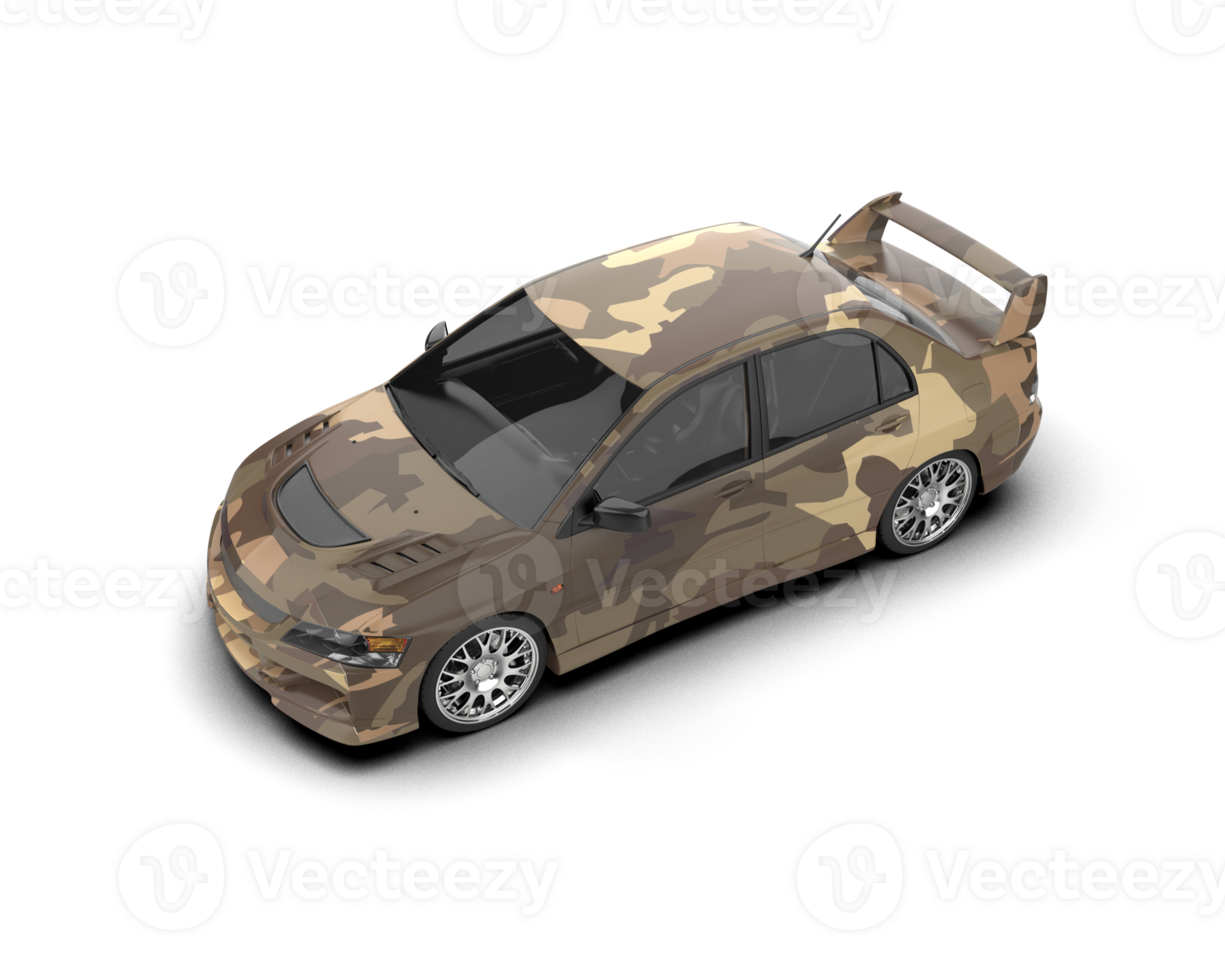 Realistic sport car isolated on background. 3d rendering - illustration png