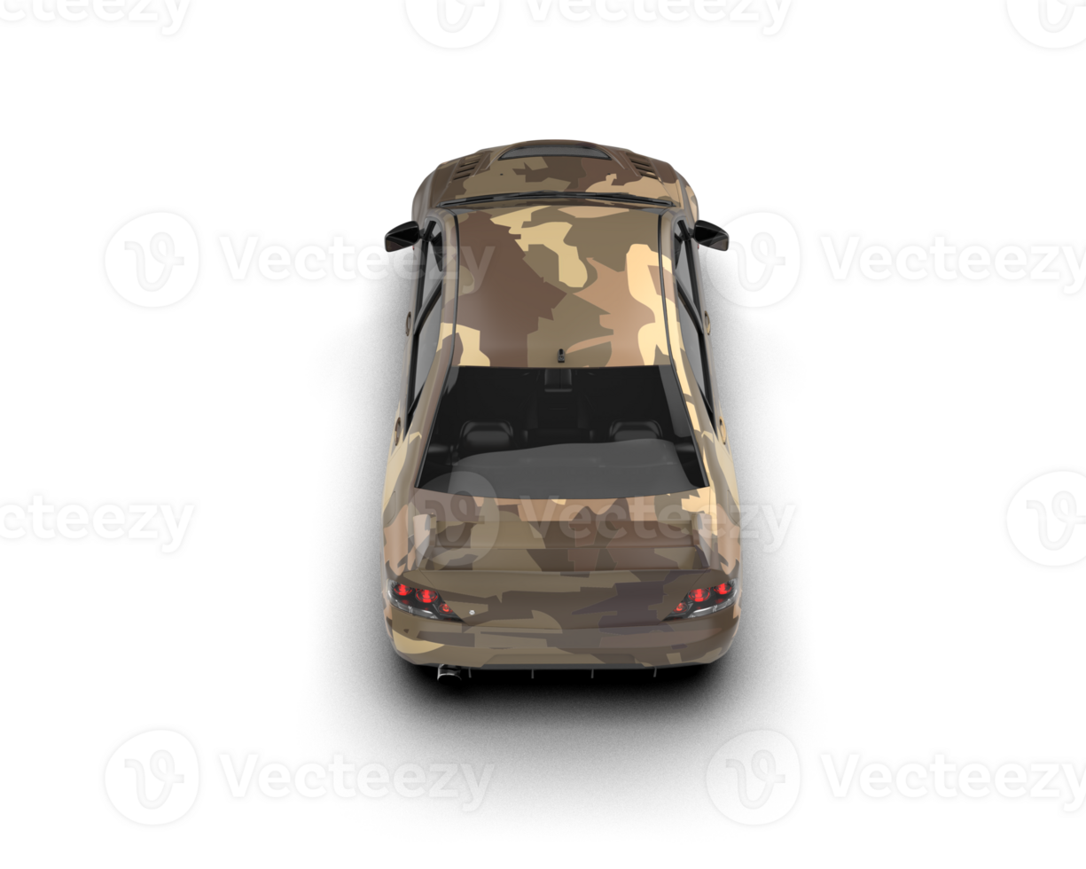 Realistic sport car isolated on background. 3d rendering - illustration png
