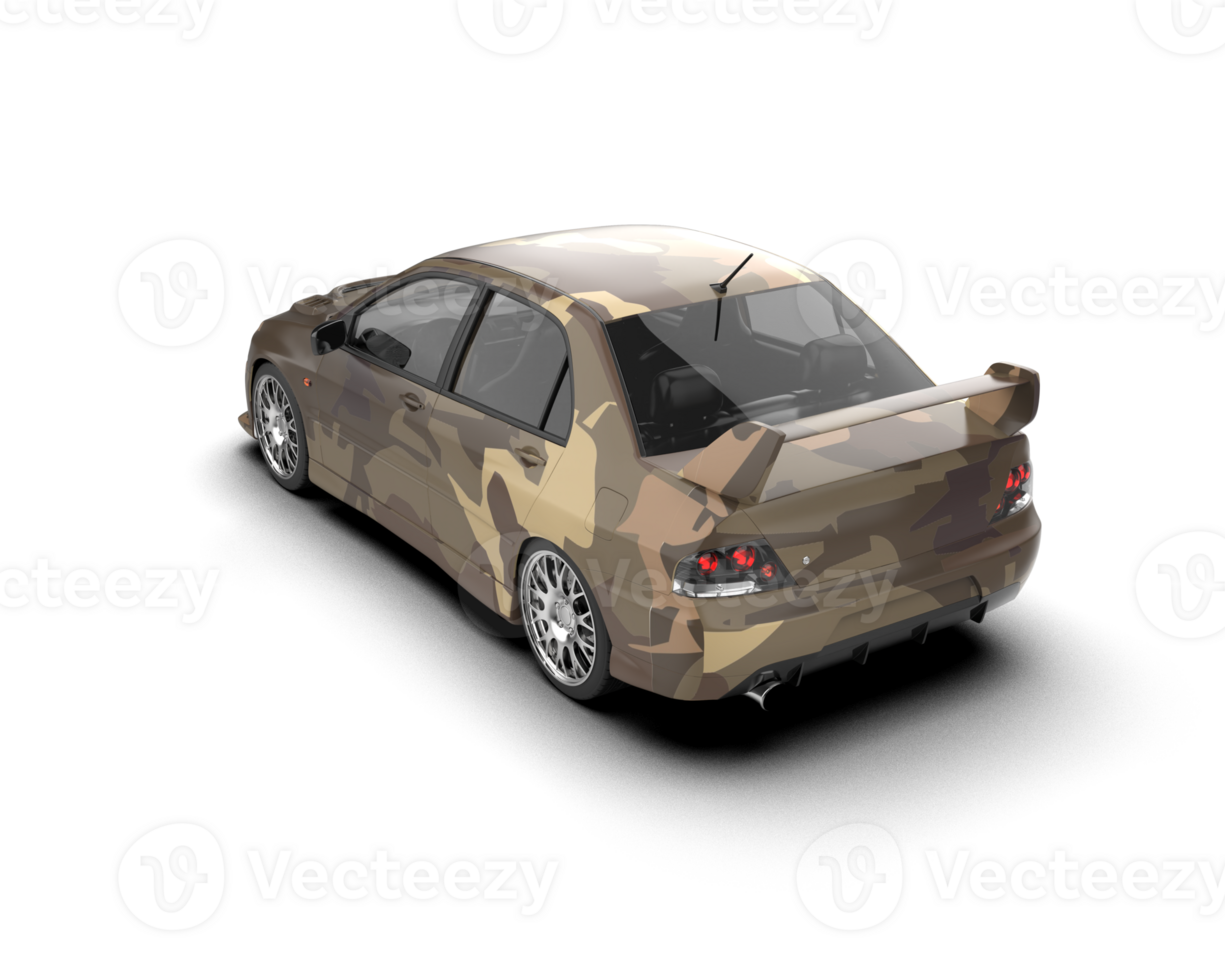 Realistic sport car isolated on background. 3d rendering - illustration png