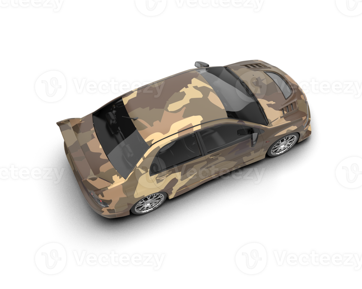 Realistic sport car isolated on background. 3d rendering - illustration png