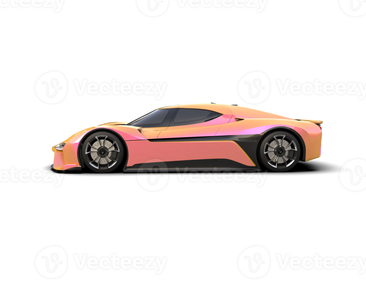 Realistic sport car isolated on background. 3d rendering - illustration png