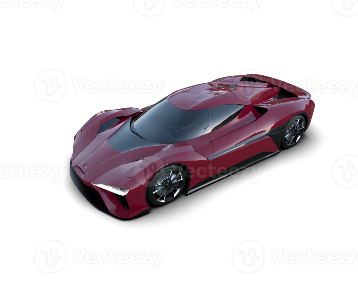 Realistic sport car isolated on background. 3d rendering - illustration png