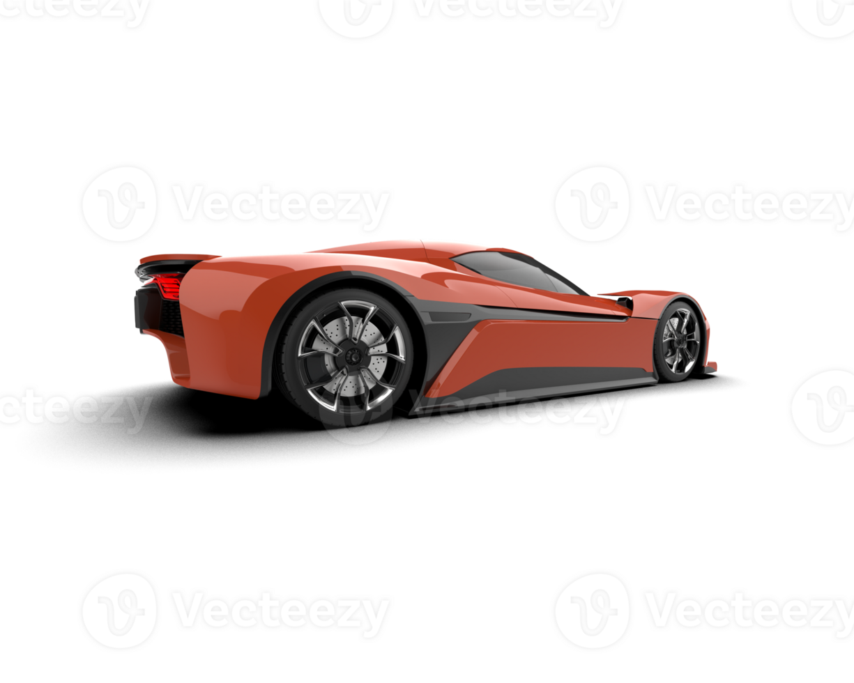 Realistic sport car isolated on background. 3d rendering - illustration png